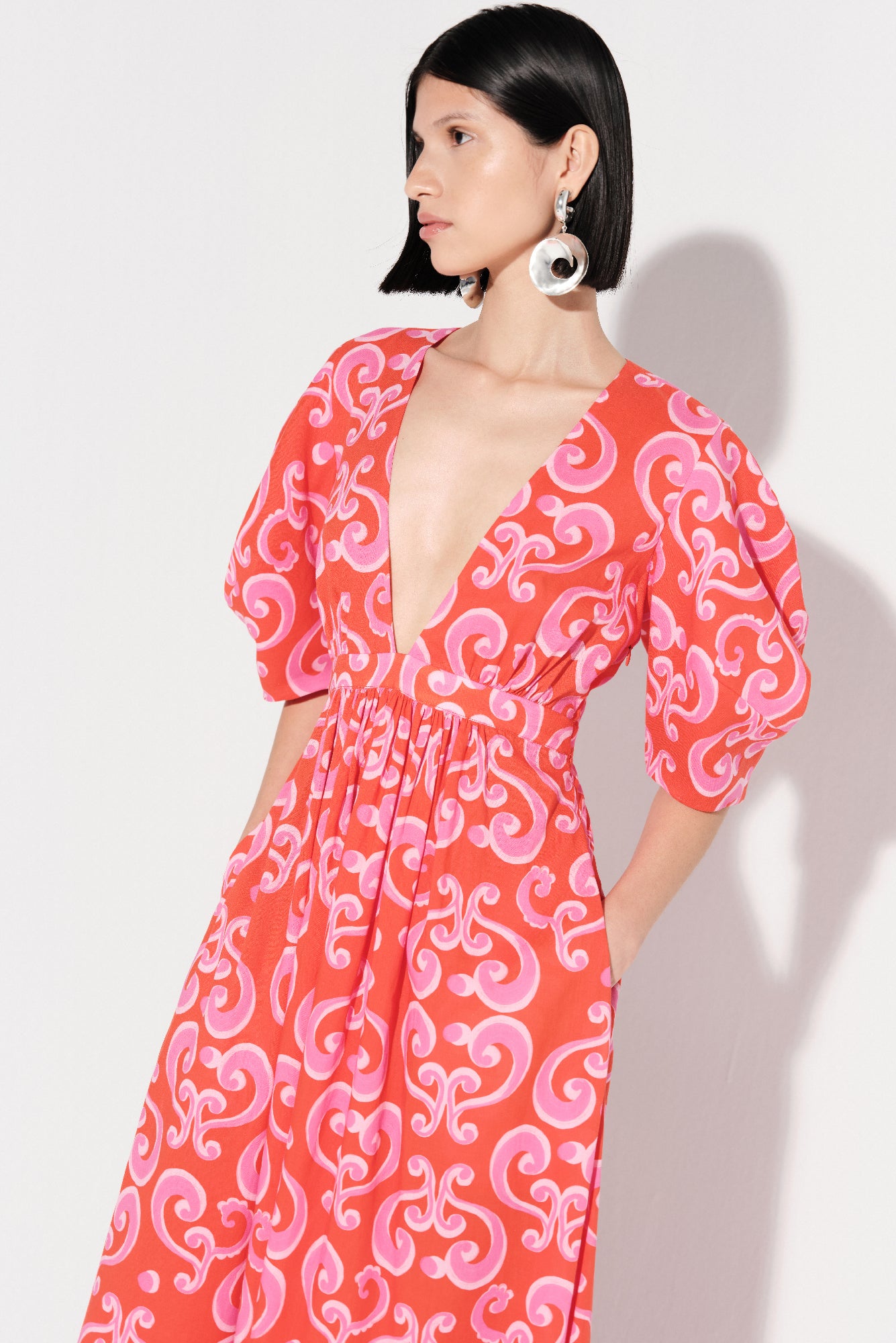 Algarrobina Dress in Castilla Print