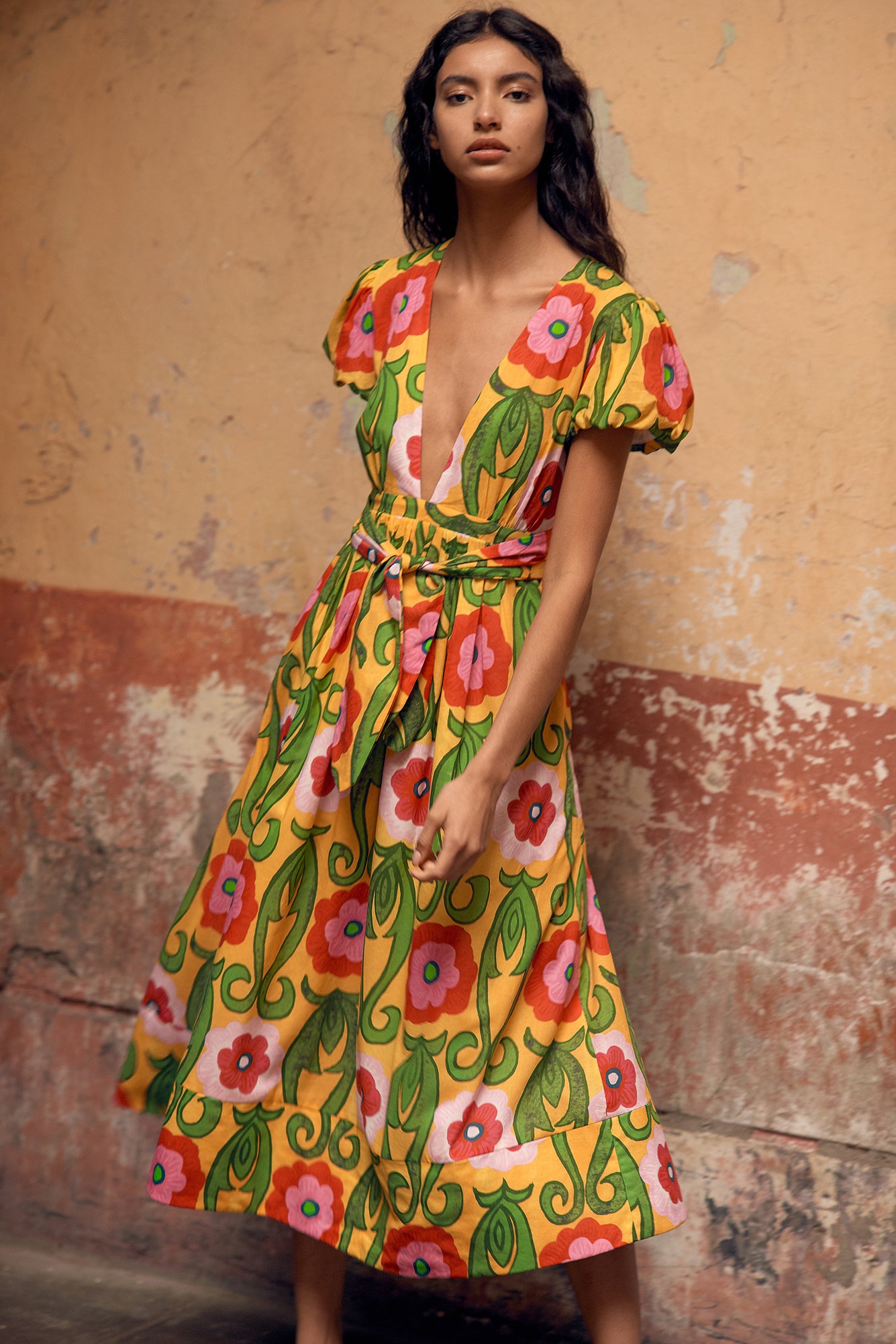 Asuncion Dress in Gladiola Print