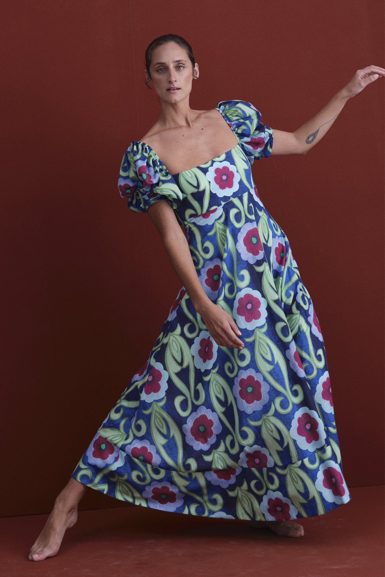 Calla Dress in Geranios Print