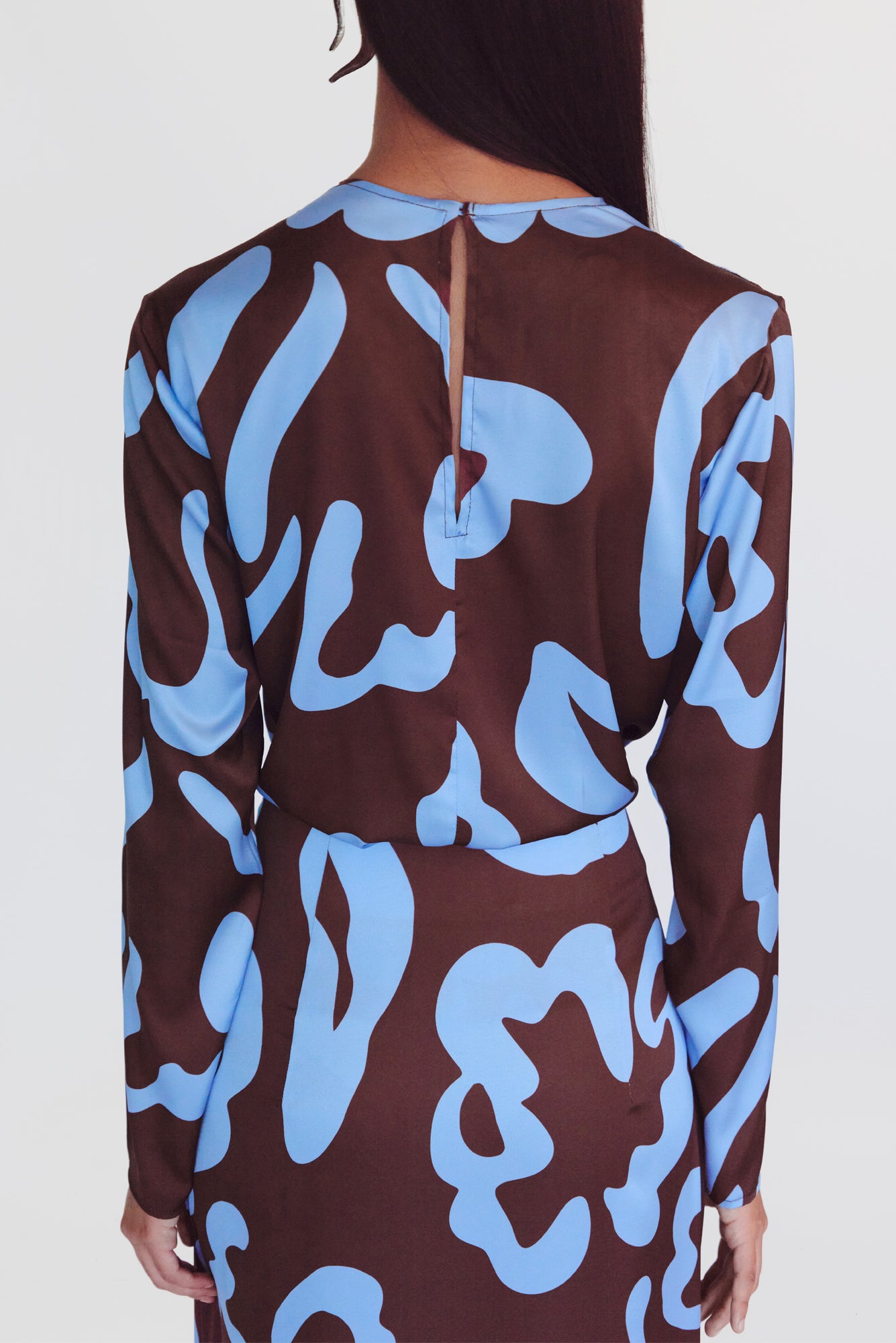 Greta Blouse in Nory Moca Print