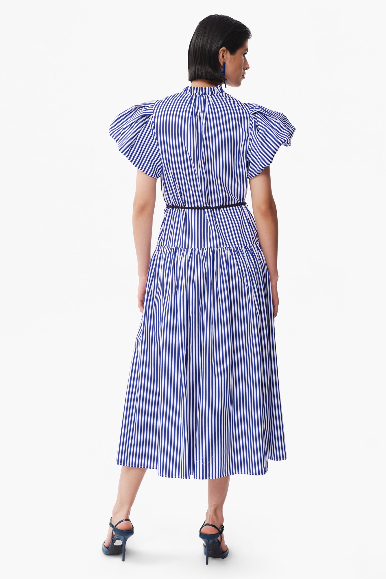 Gabo Dress in Lineas Azules Print