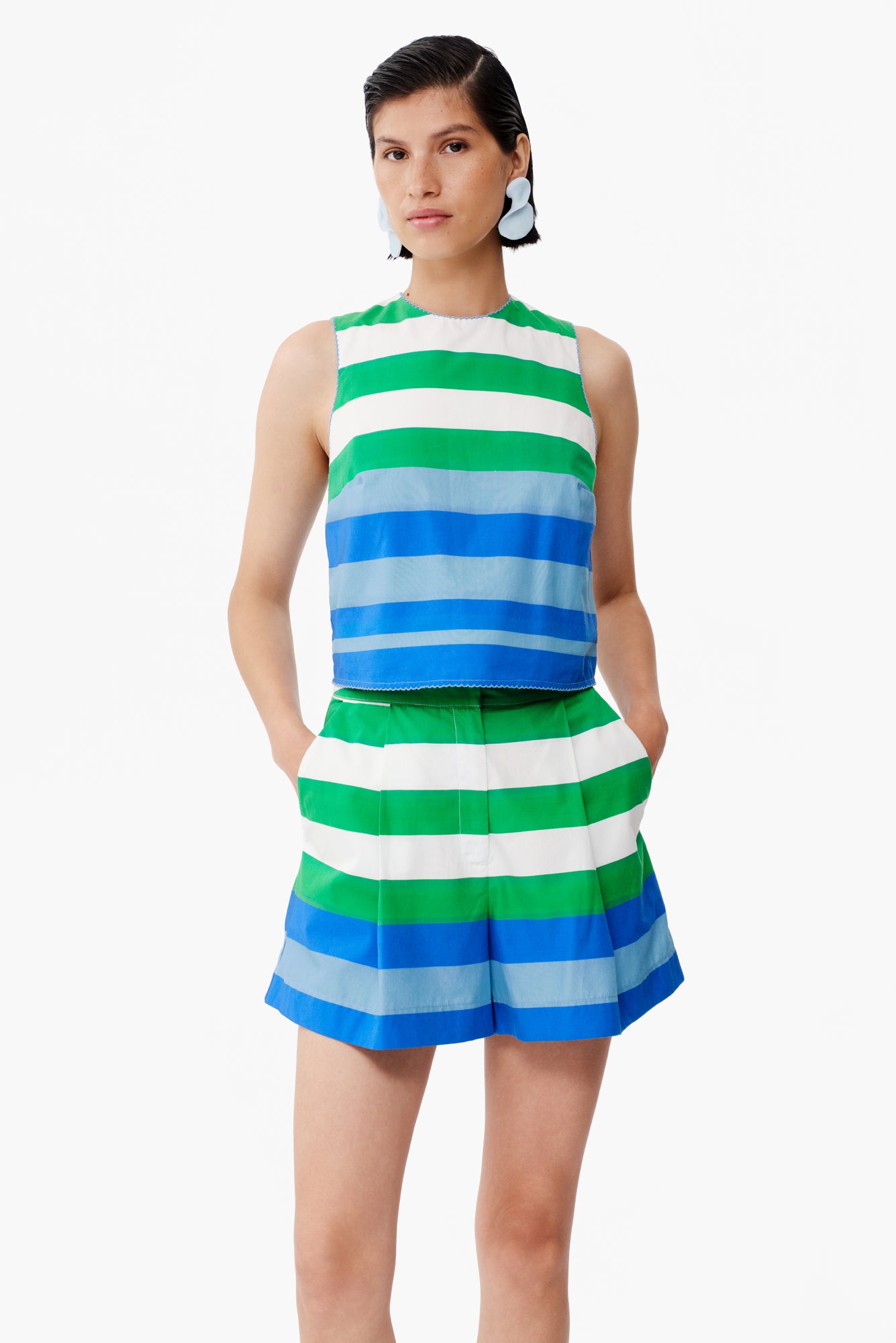 Pasca Top in Costa Verde Print