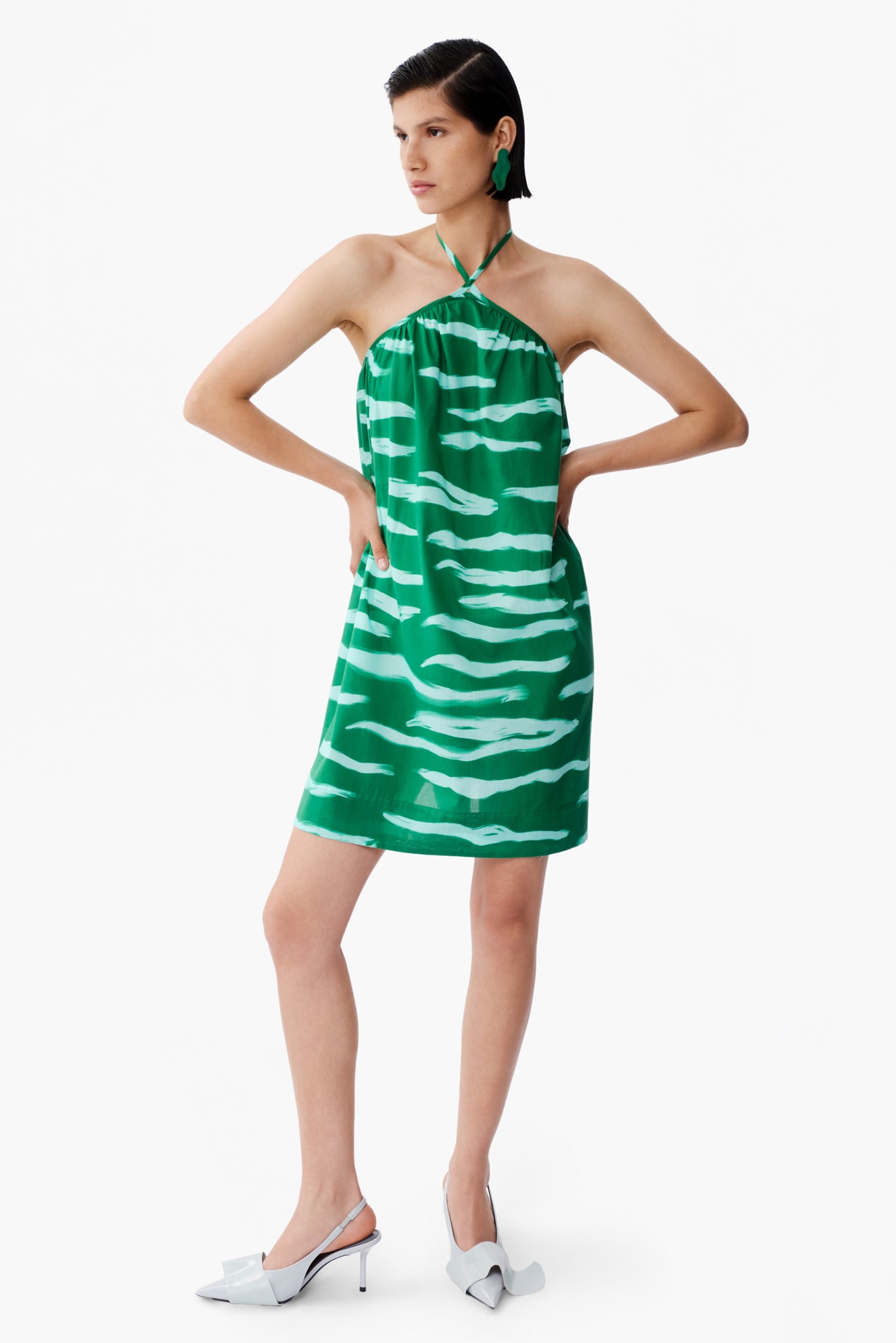 Isla Dress in Litoral Verde Print