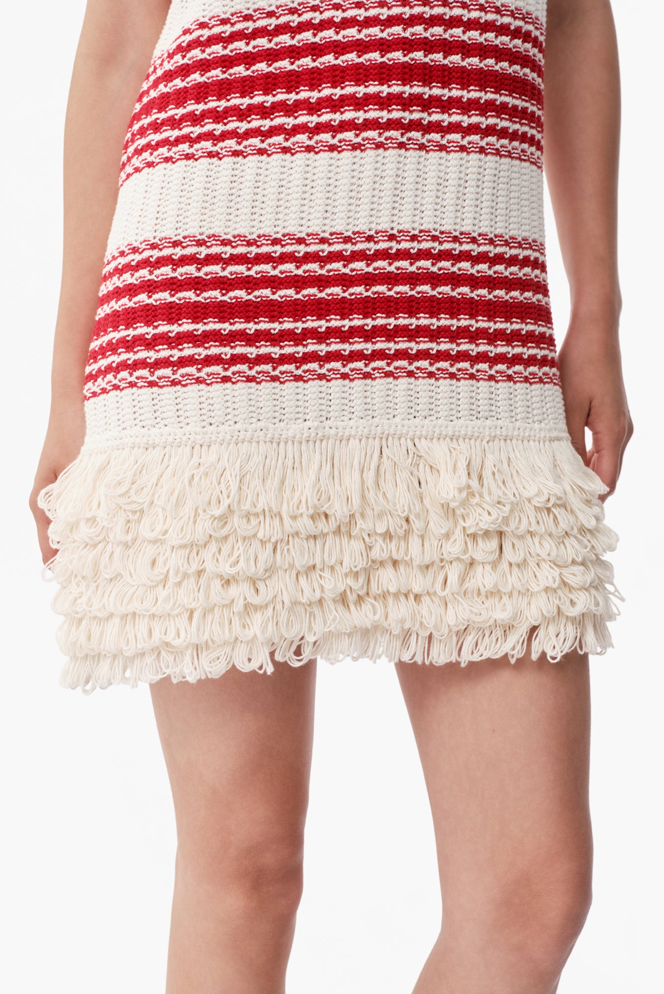 Moray Dress in Red / White