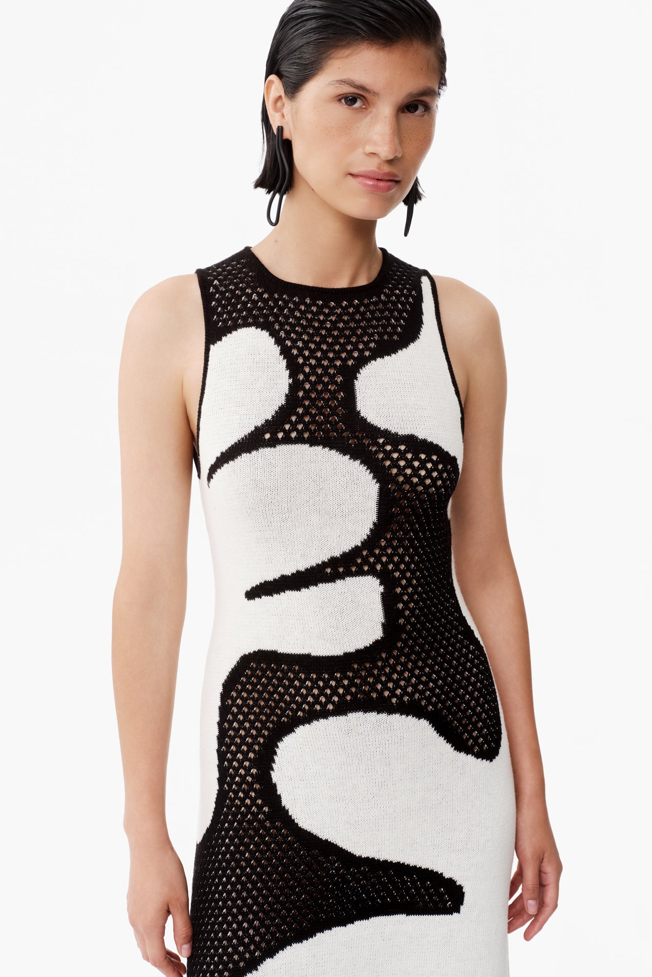 Gardenia Dress in Black / White