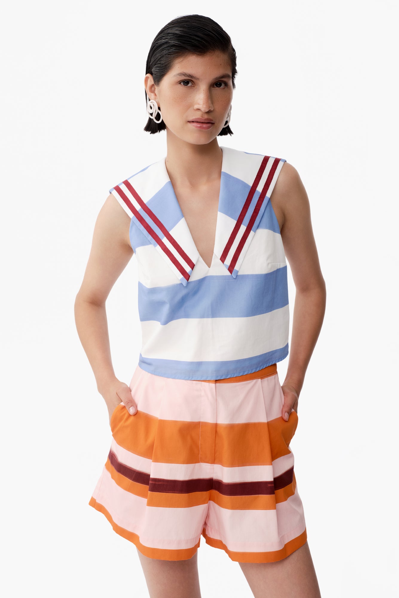 Kai Top in Costa Azul Print