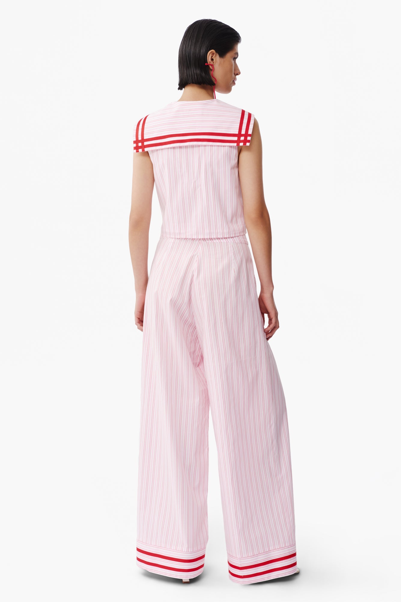 Kai Top in Lineas Rojas Print