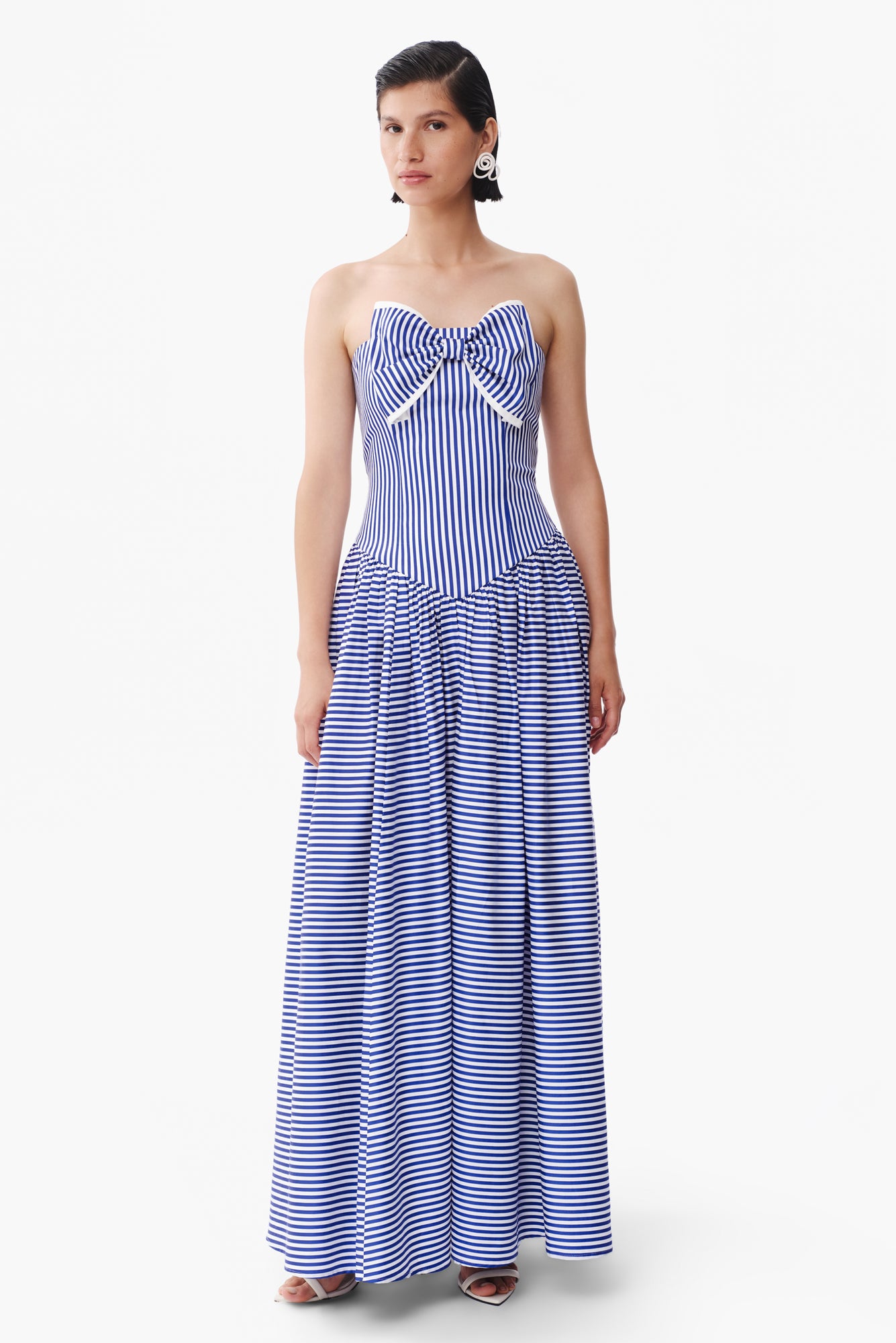 Golondrina Dress in Lineas Azules Print