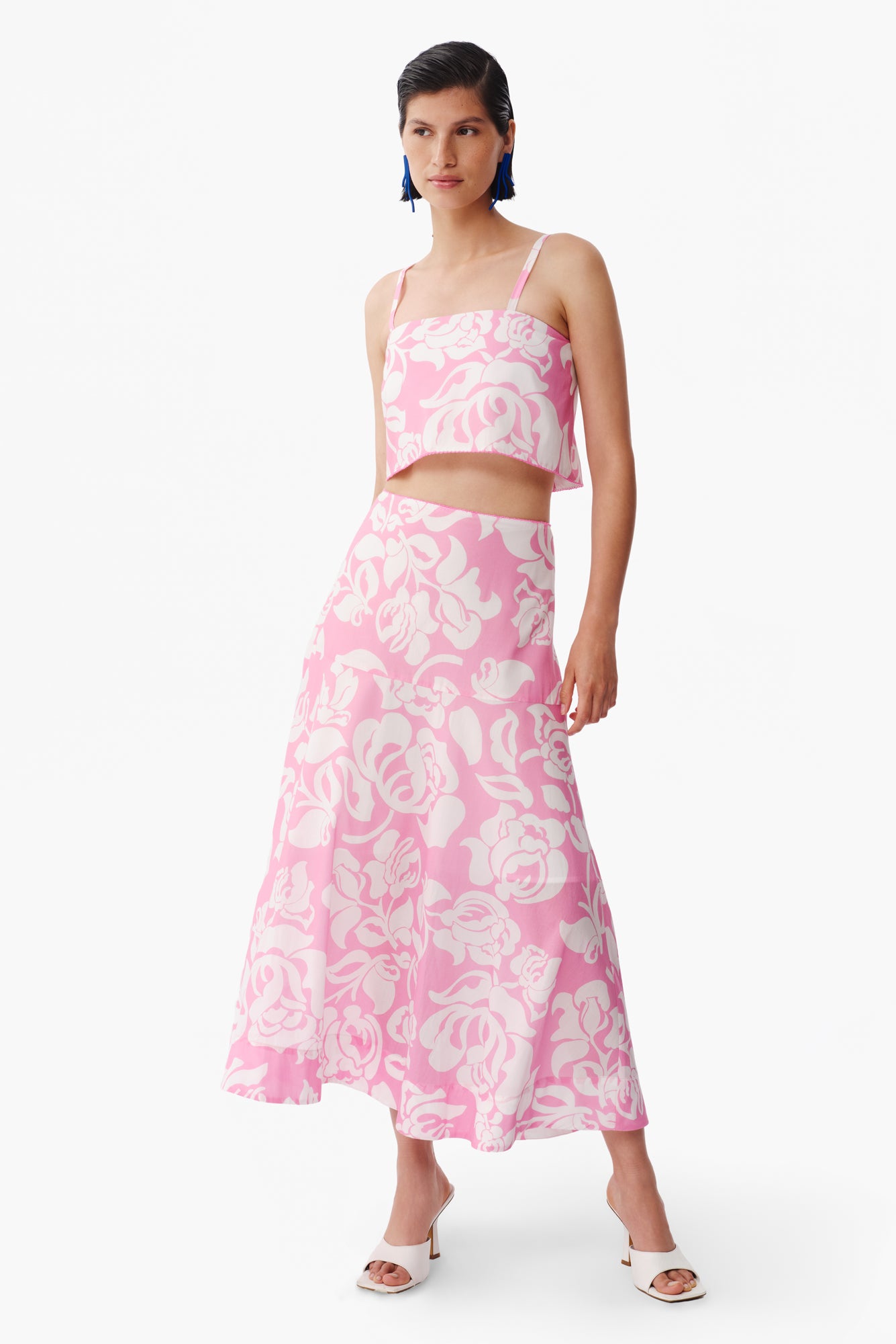 Cachito Top in Flora Pink Print