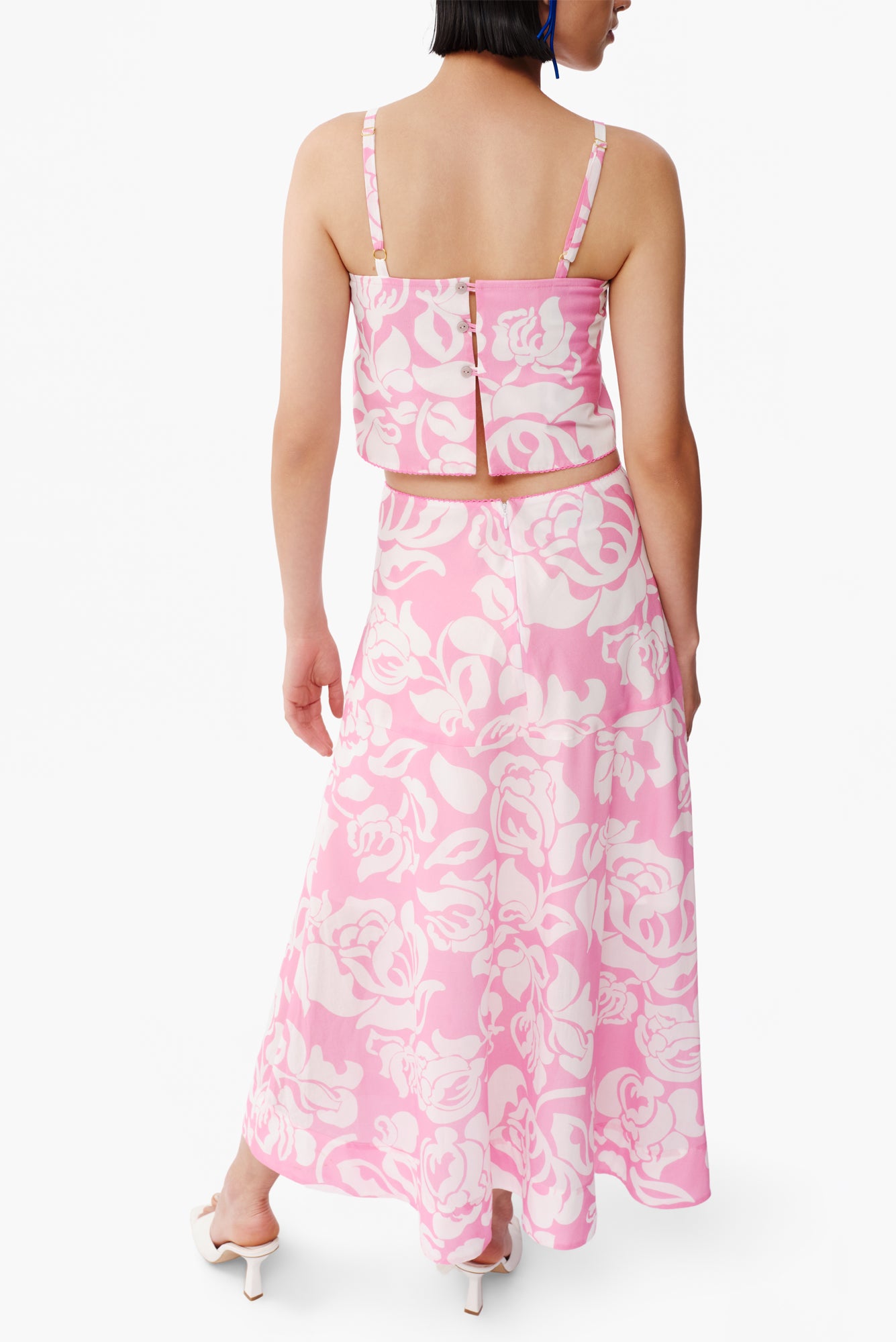 Cachito Top in Flora Pink Print