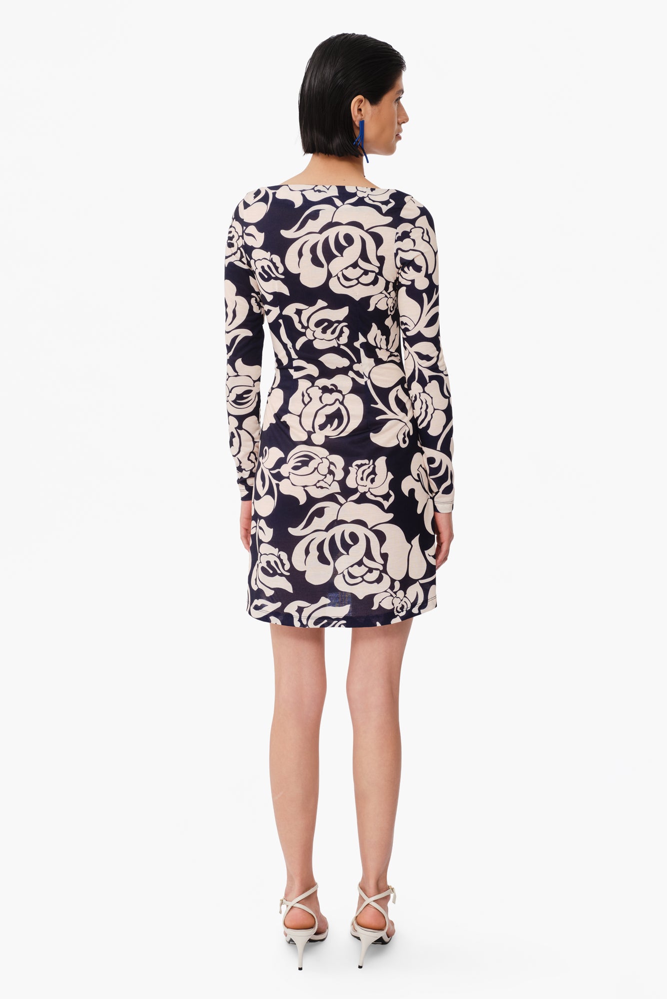 Rubi Dress in Flora Navy Print