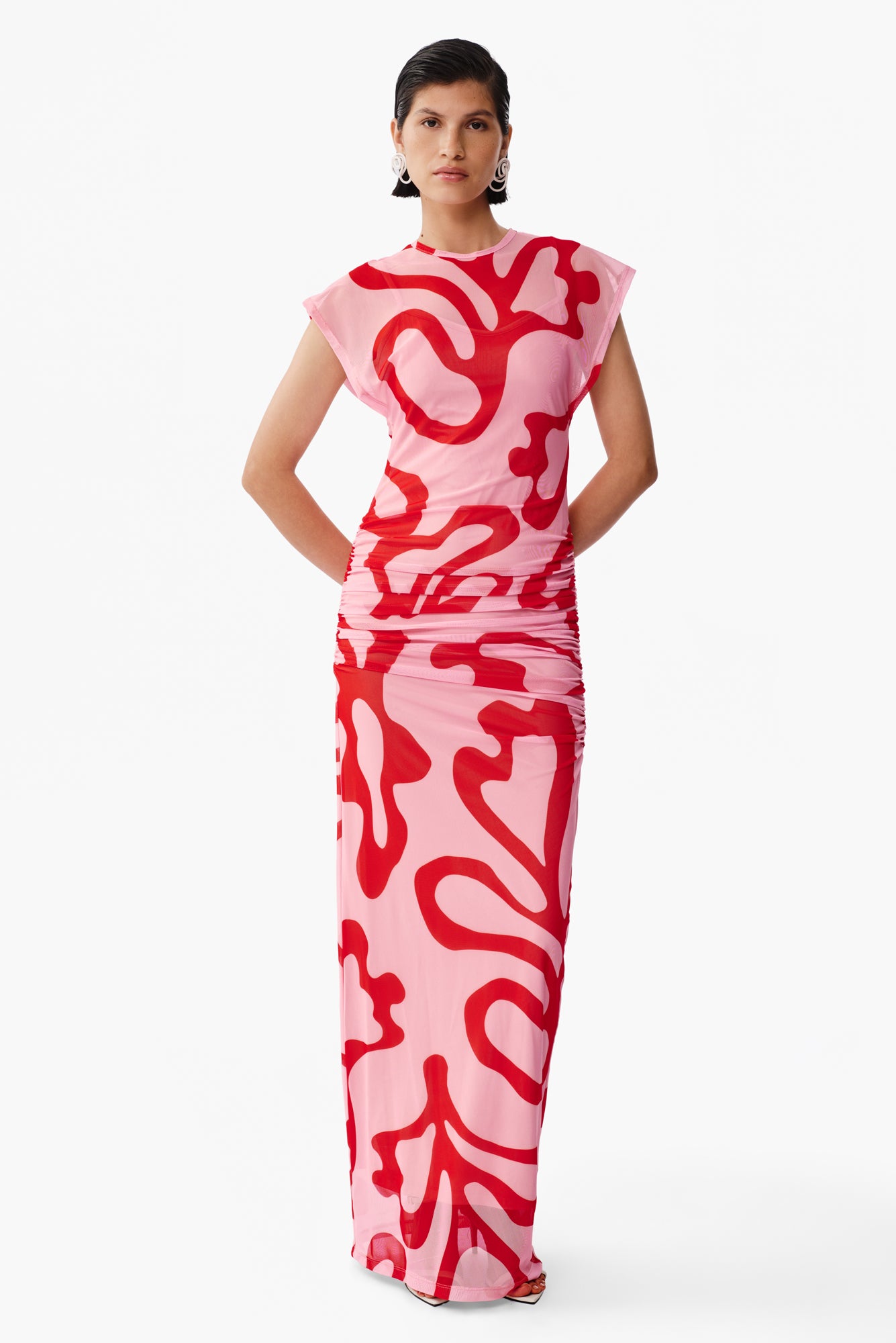 Melodi Dress in Nory Pink Print