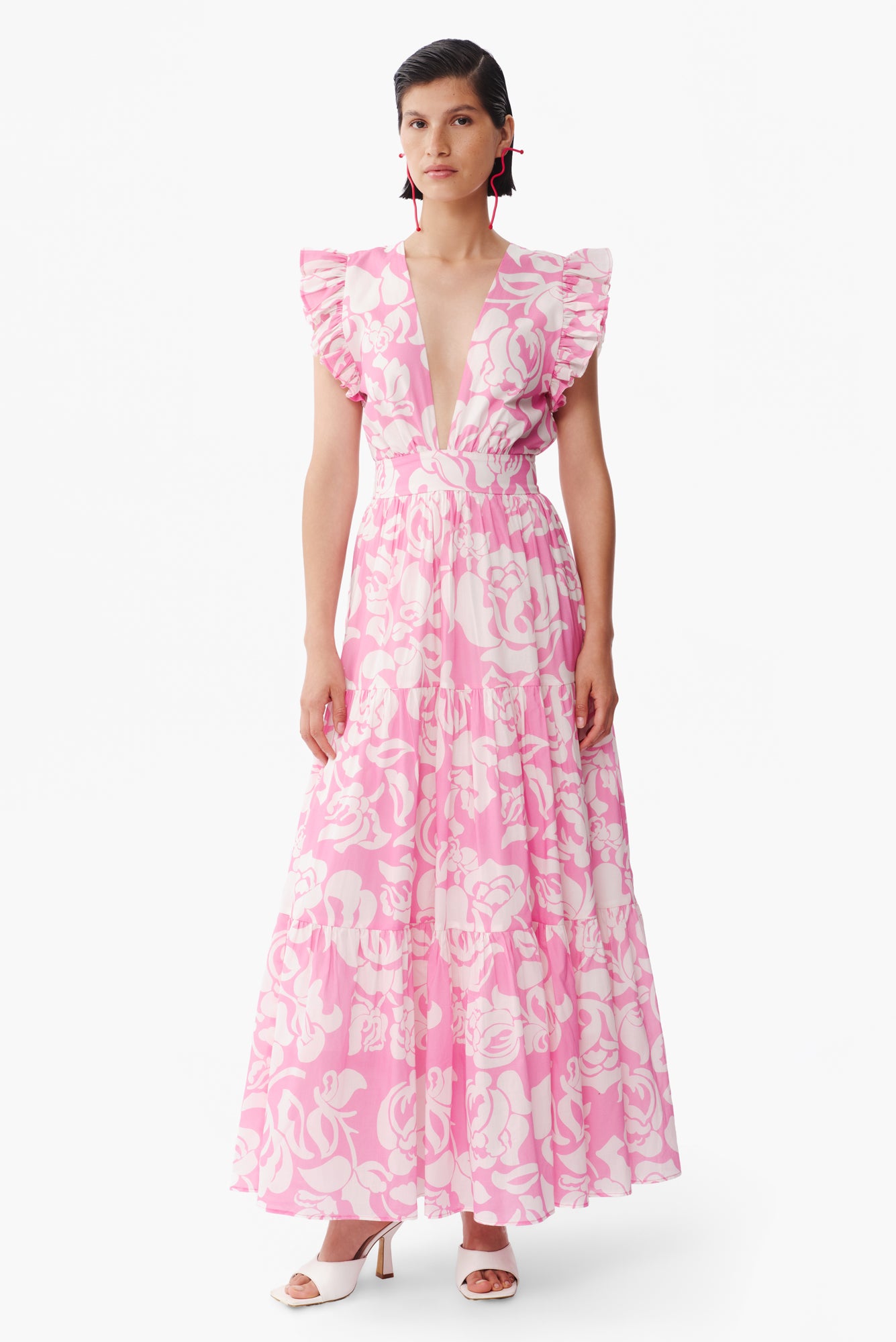 Coralina Dress in Flora Pink Print