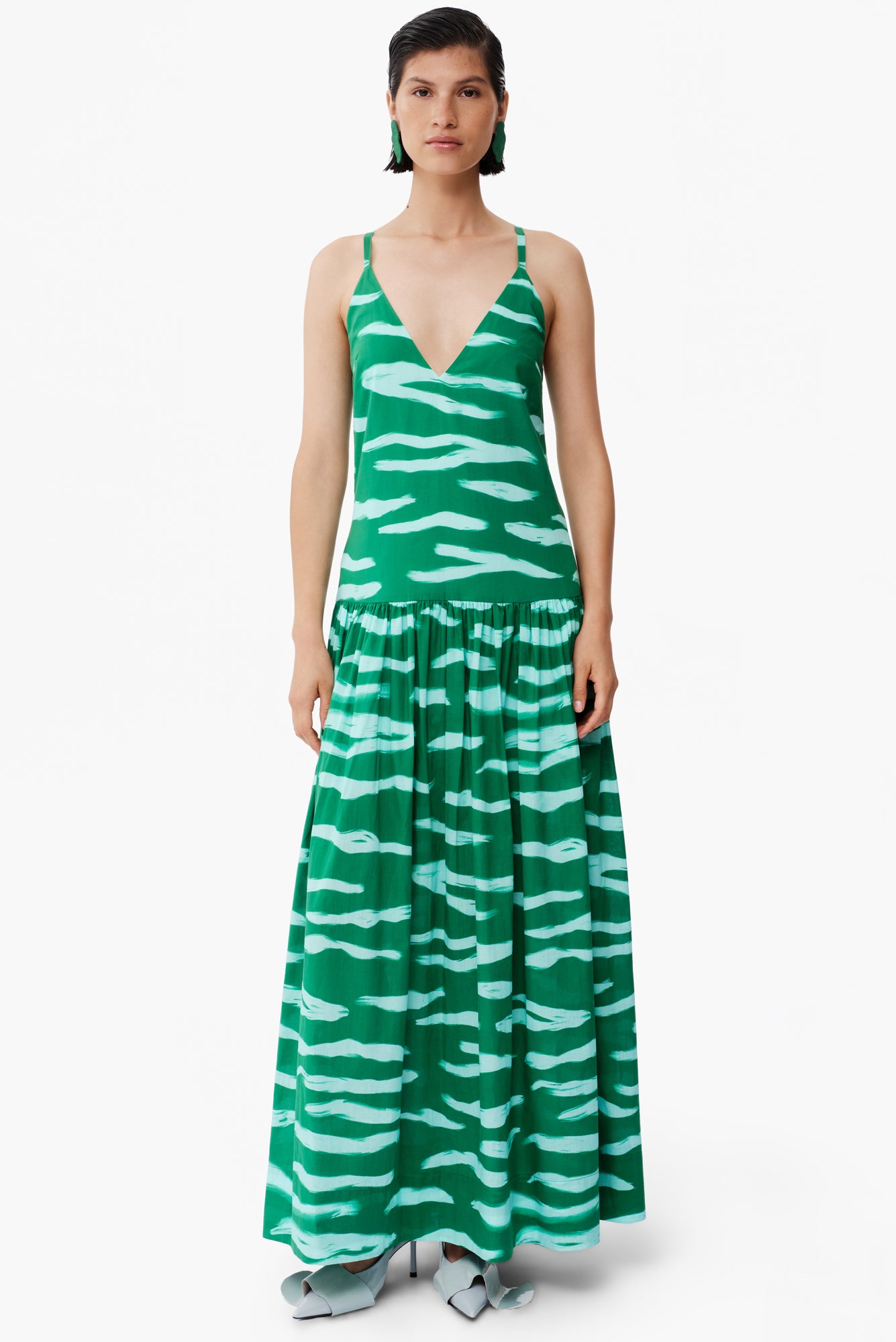 Paca Dress in Litoral Verde Print