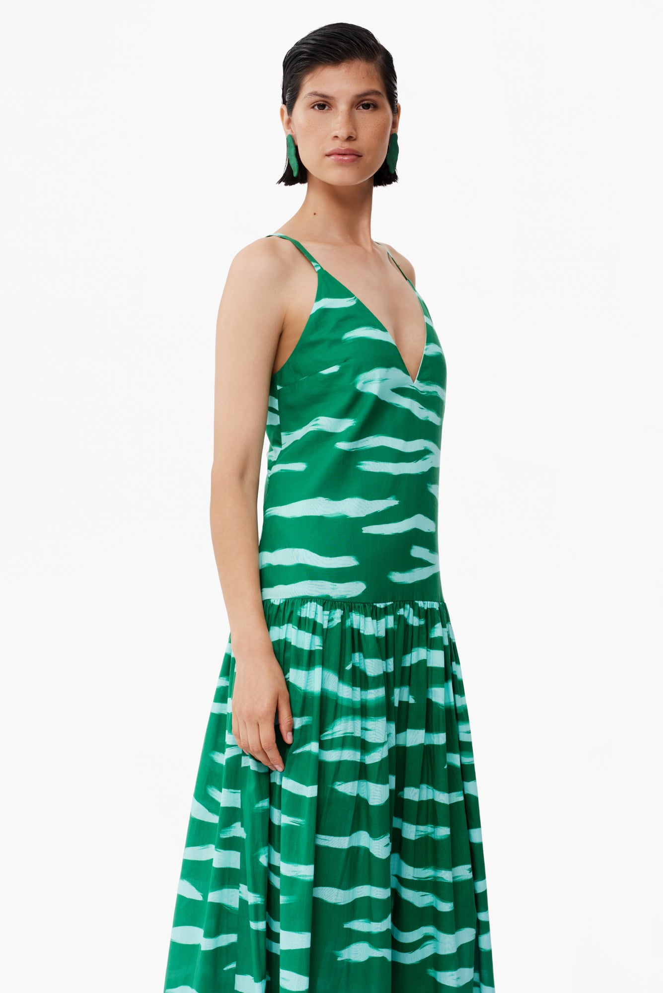 Paca Dress in Litoral Verde Print