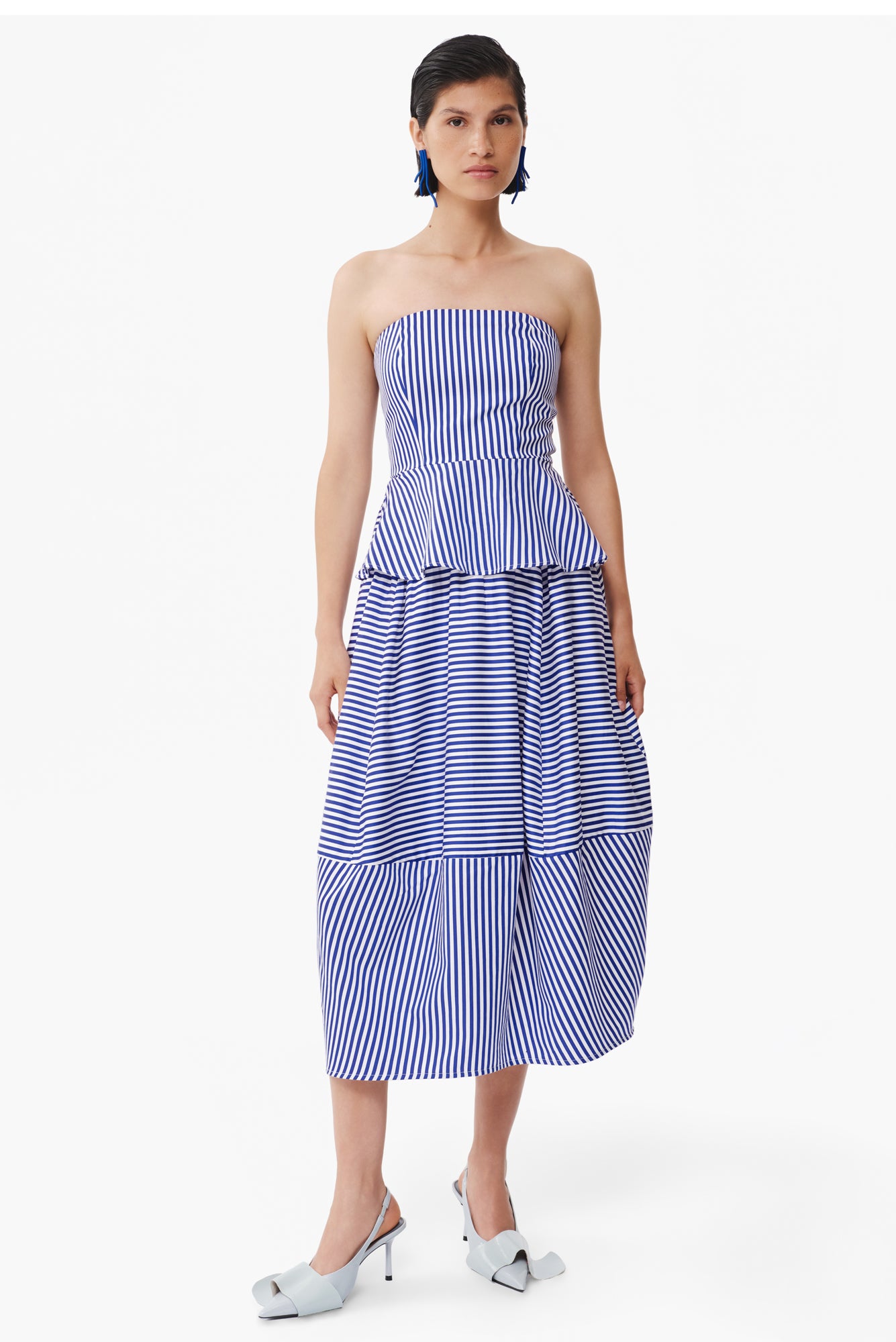 Pamela Skirt in Lineas Azules Print