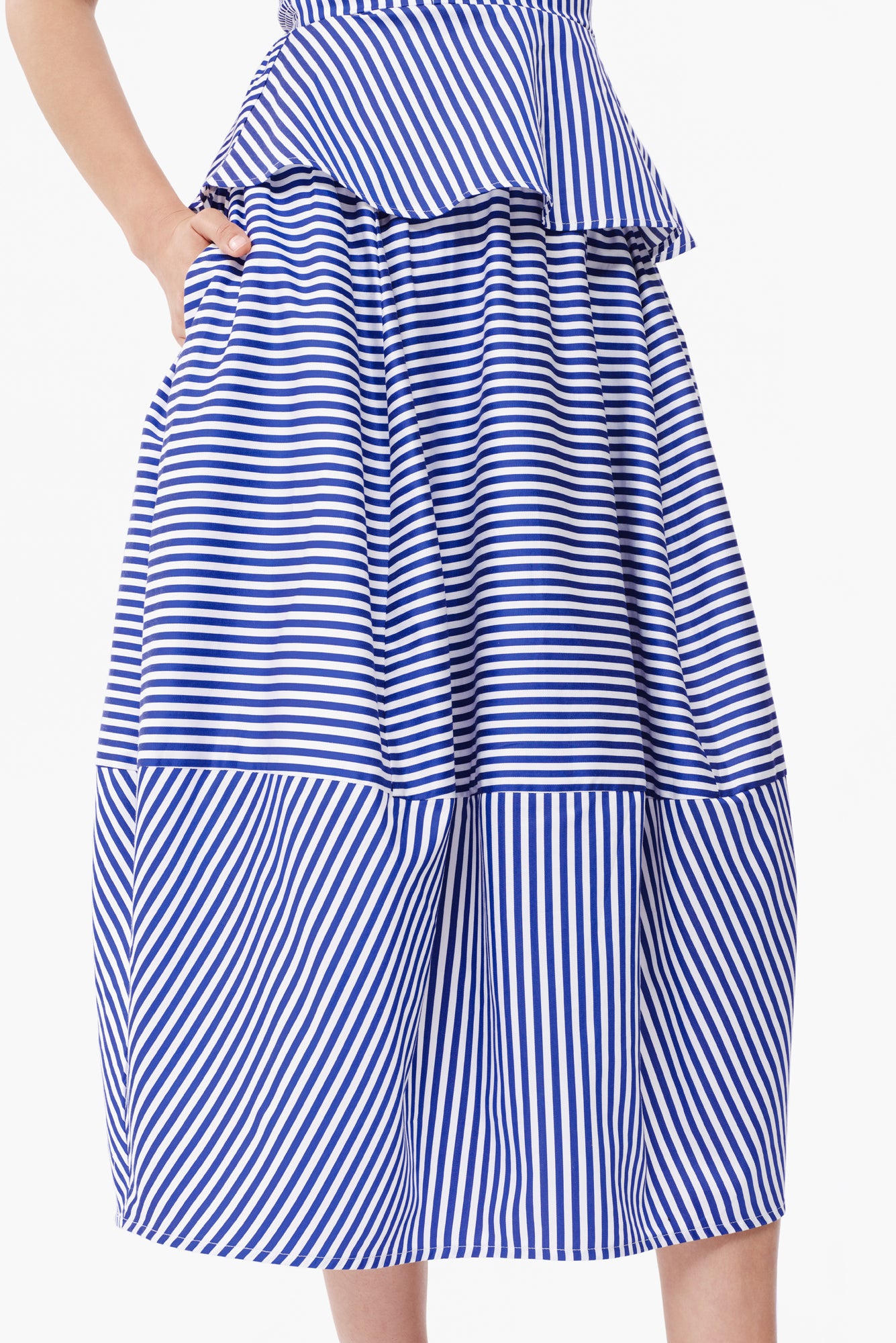 Pamela Skirt in Lineas Azules Print
