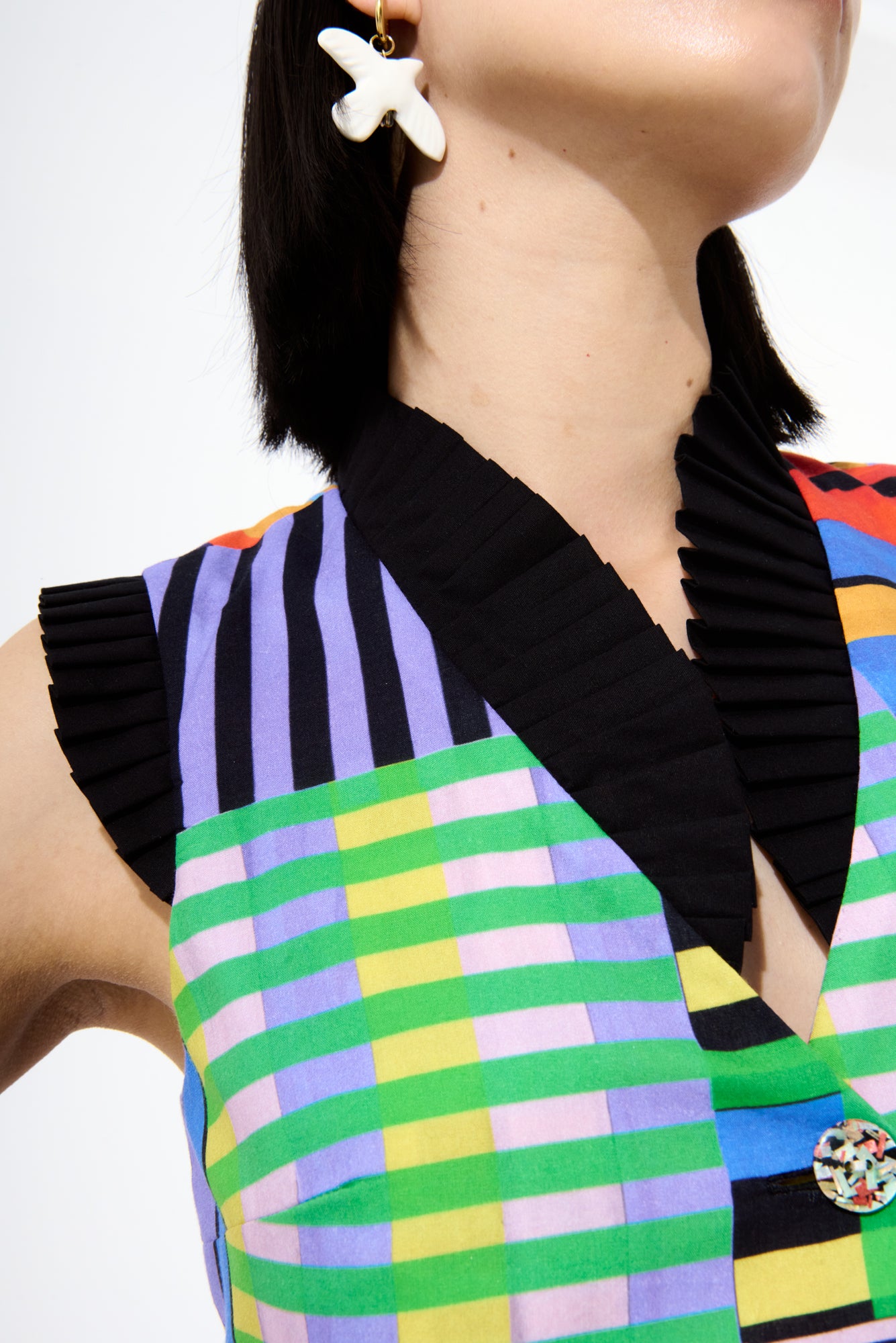Toyo Vest in Malla Print