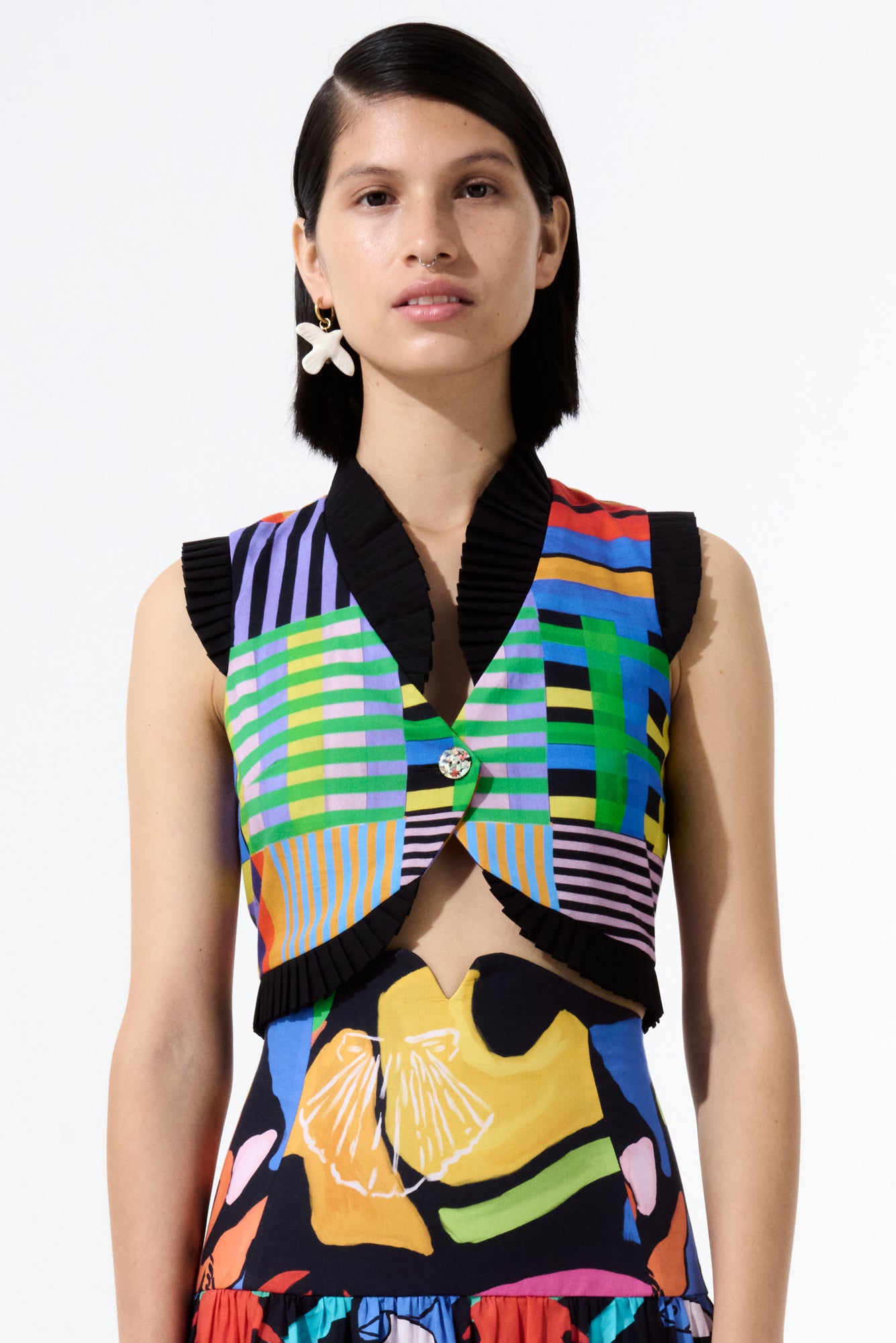 Toyo Vest in Malla Print