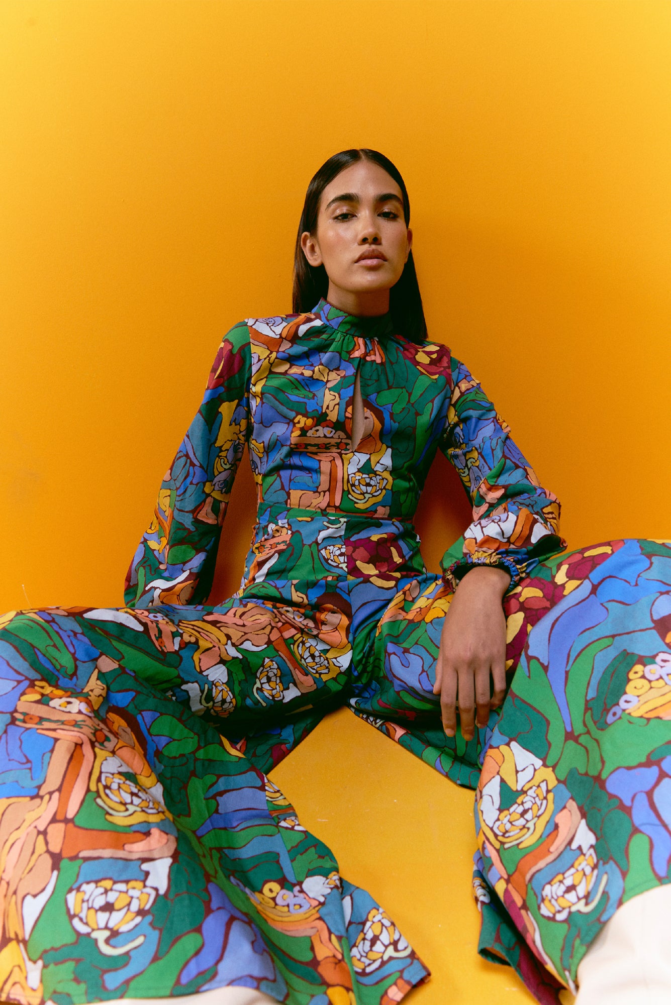 Paraiso Jumpsuit in Mujeres Print