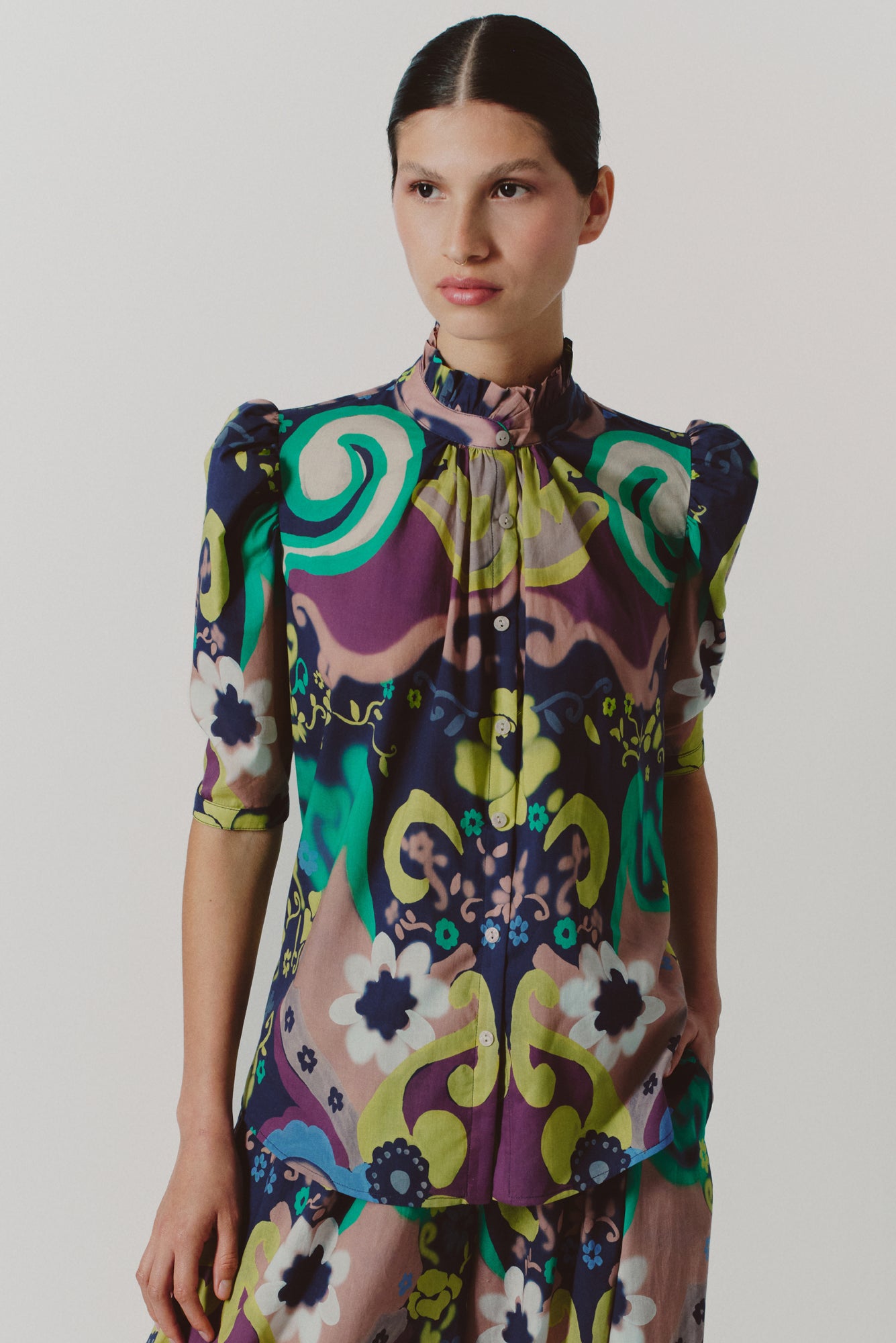 Tapir Blouse in Papalote Print
