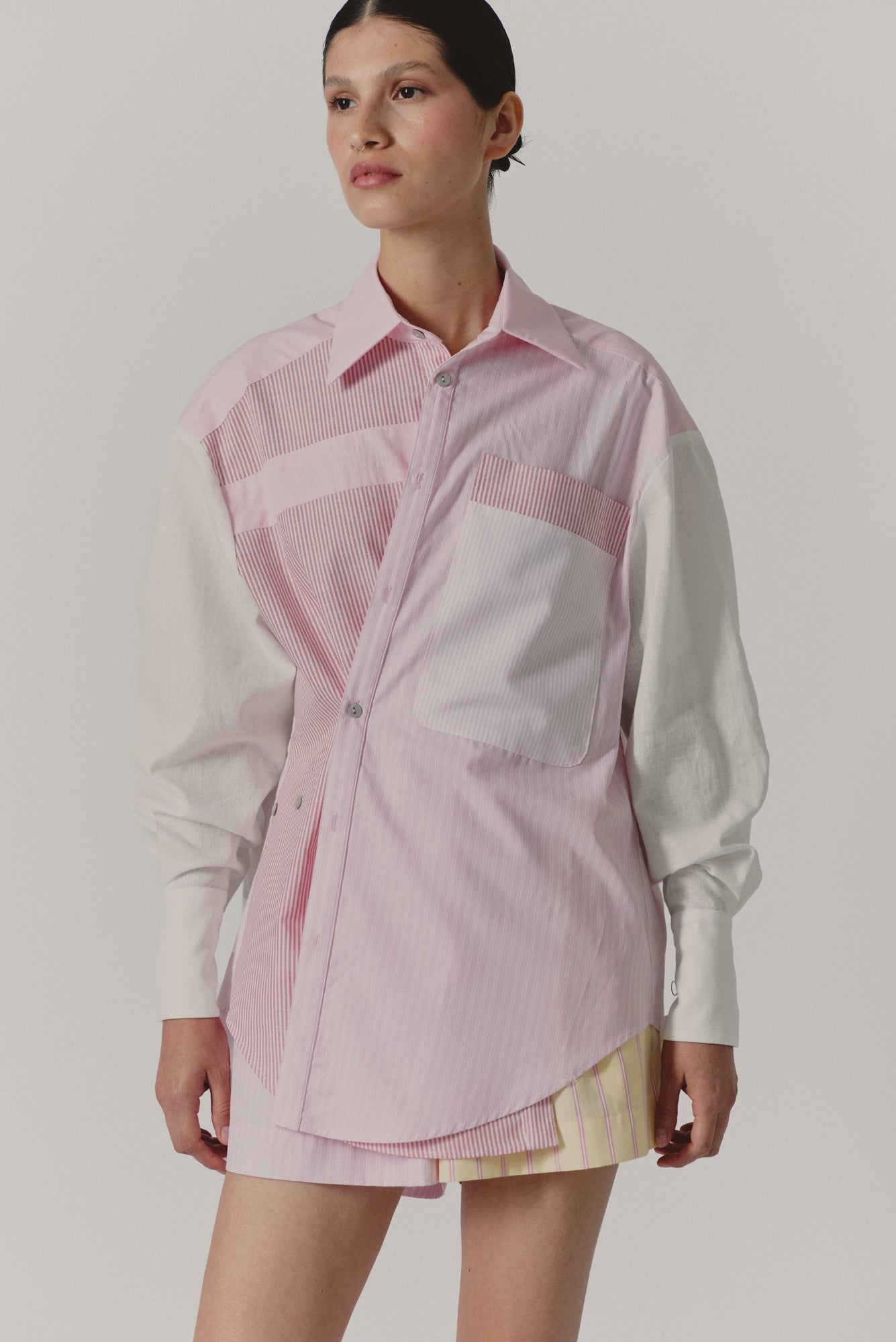 Norte Blouse in Mil Rayas Rosa Print