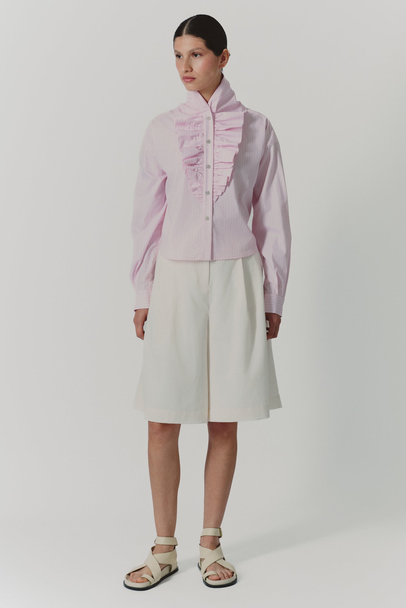Laurel Blouse in Mil Rayas Rosa Print