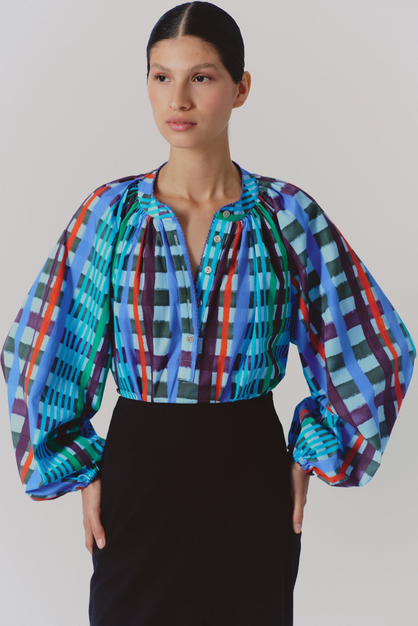 Kaia Blouse in Astro Print