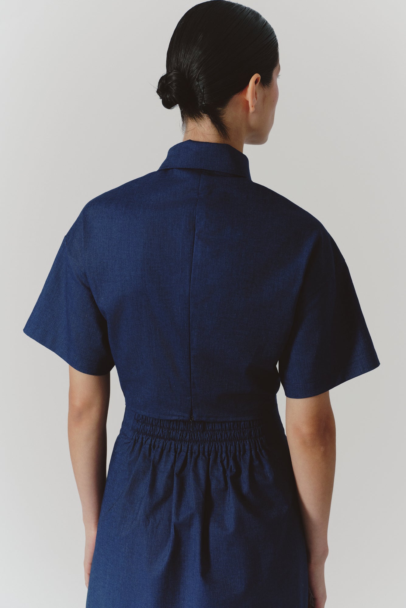 Myriam Blouse in Navy Denim
