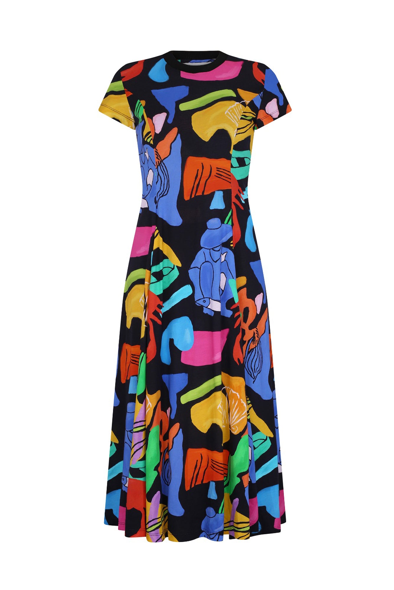 Semilla Dress in Pesca Print