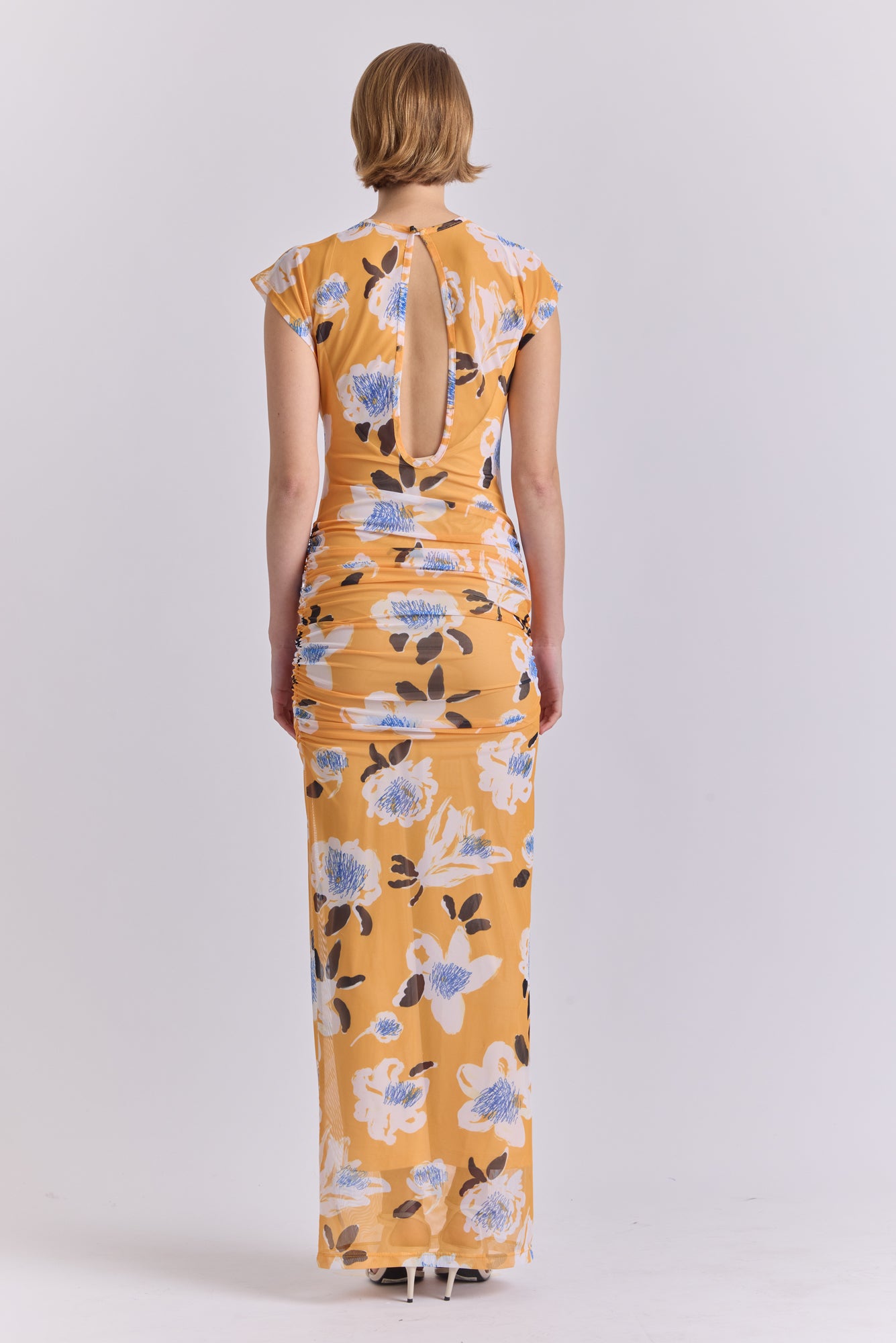 Melodi Dress in Peonia Yellow Print