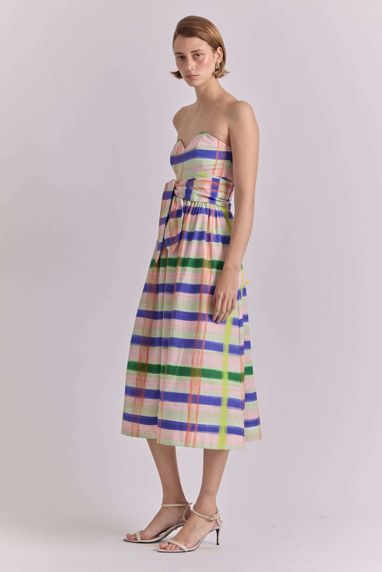 Dalila Dress in Aqua Print