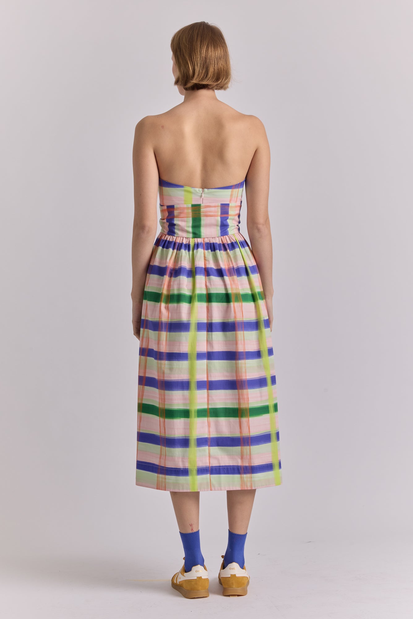 Dalila Dress in Aqua Print