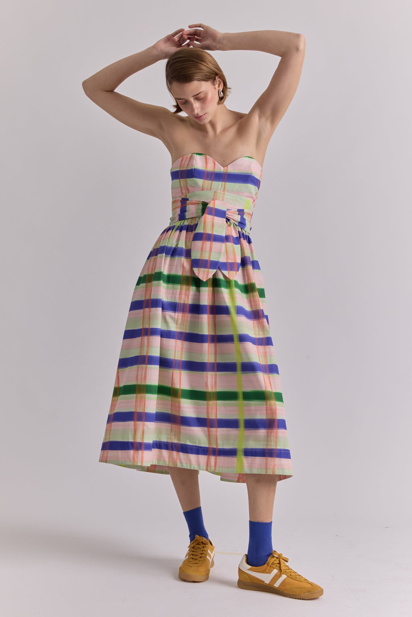 Dalila Dress in Aqua Print