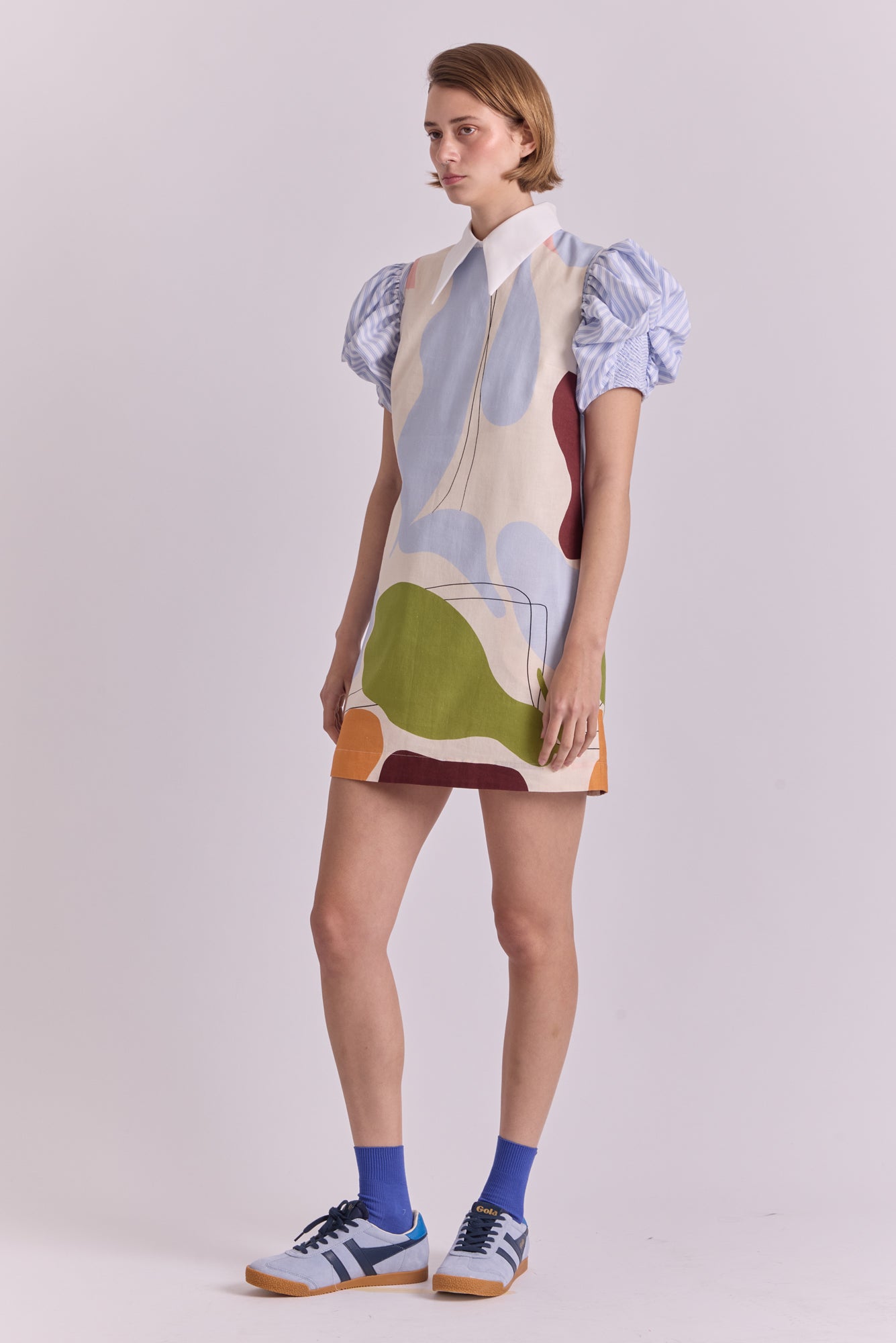 Mundo Dress in Hojas White Print