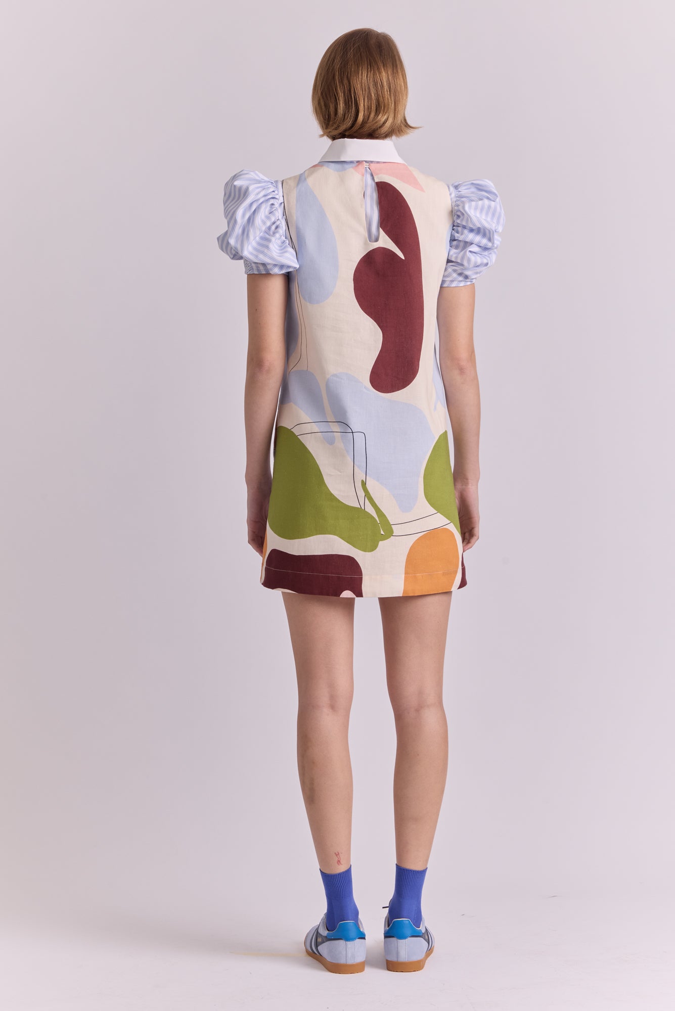 Mundo Dress in Hojas White Print