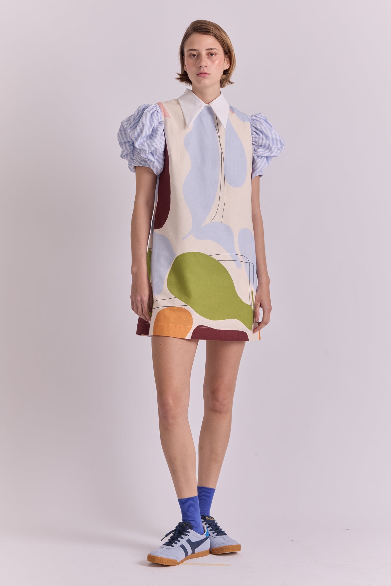 Mundo Dress in Hojas White Print