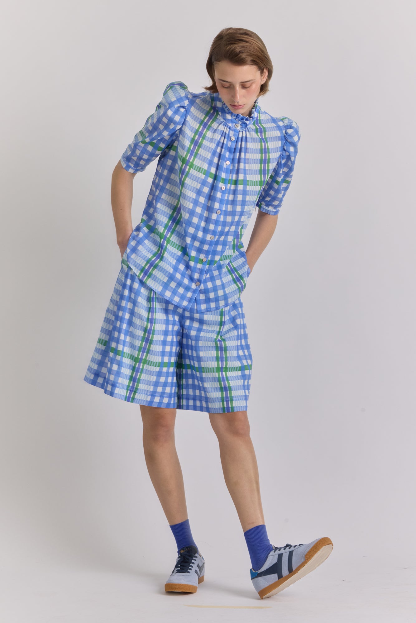 Torito Bermuda in Trama Print