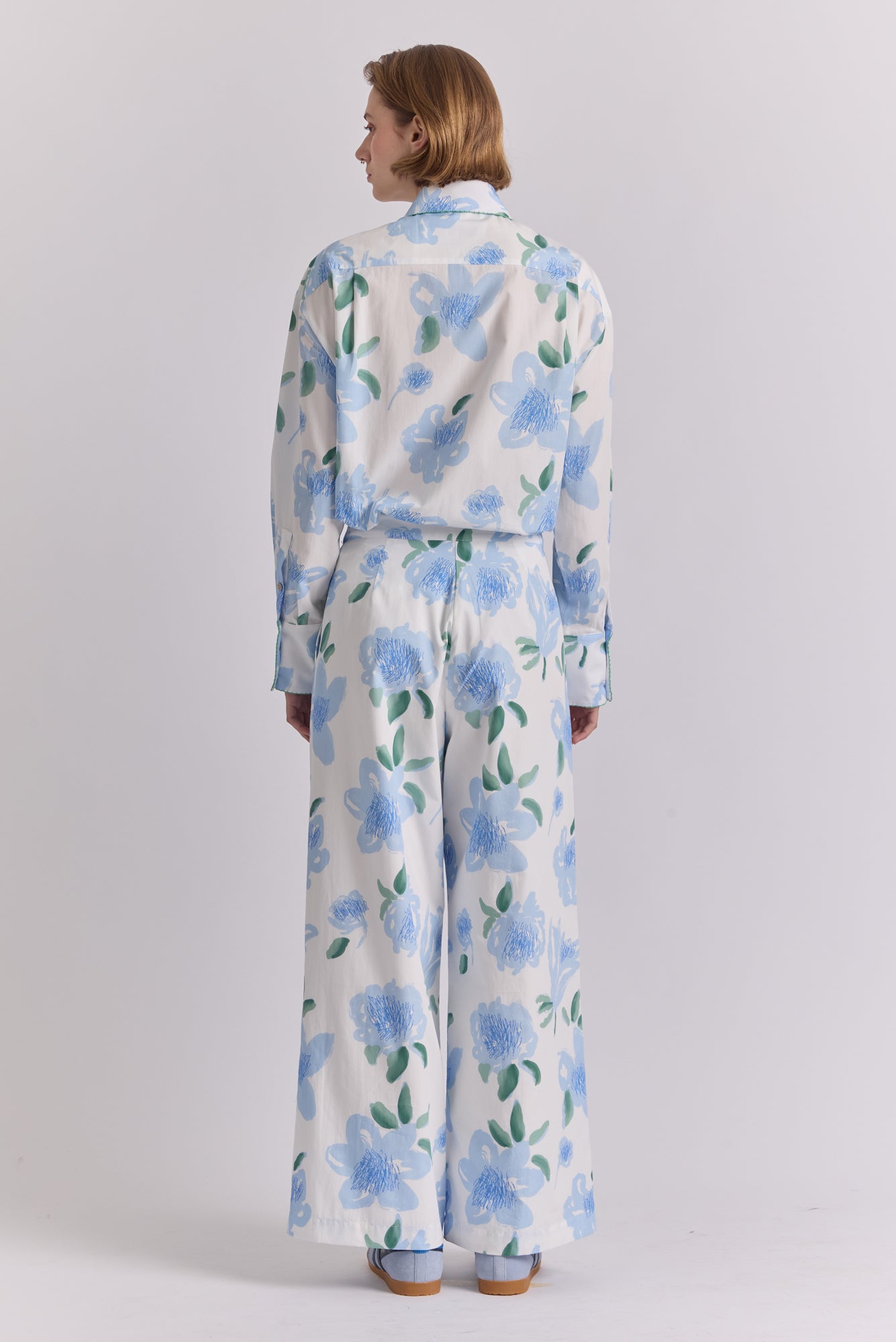 Panca Pants in Peonia Blue Print