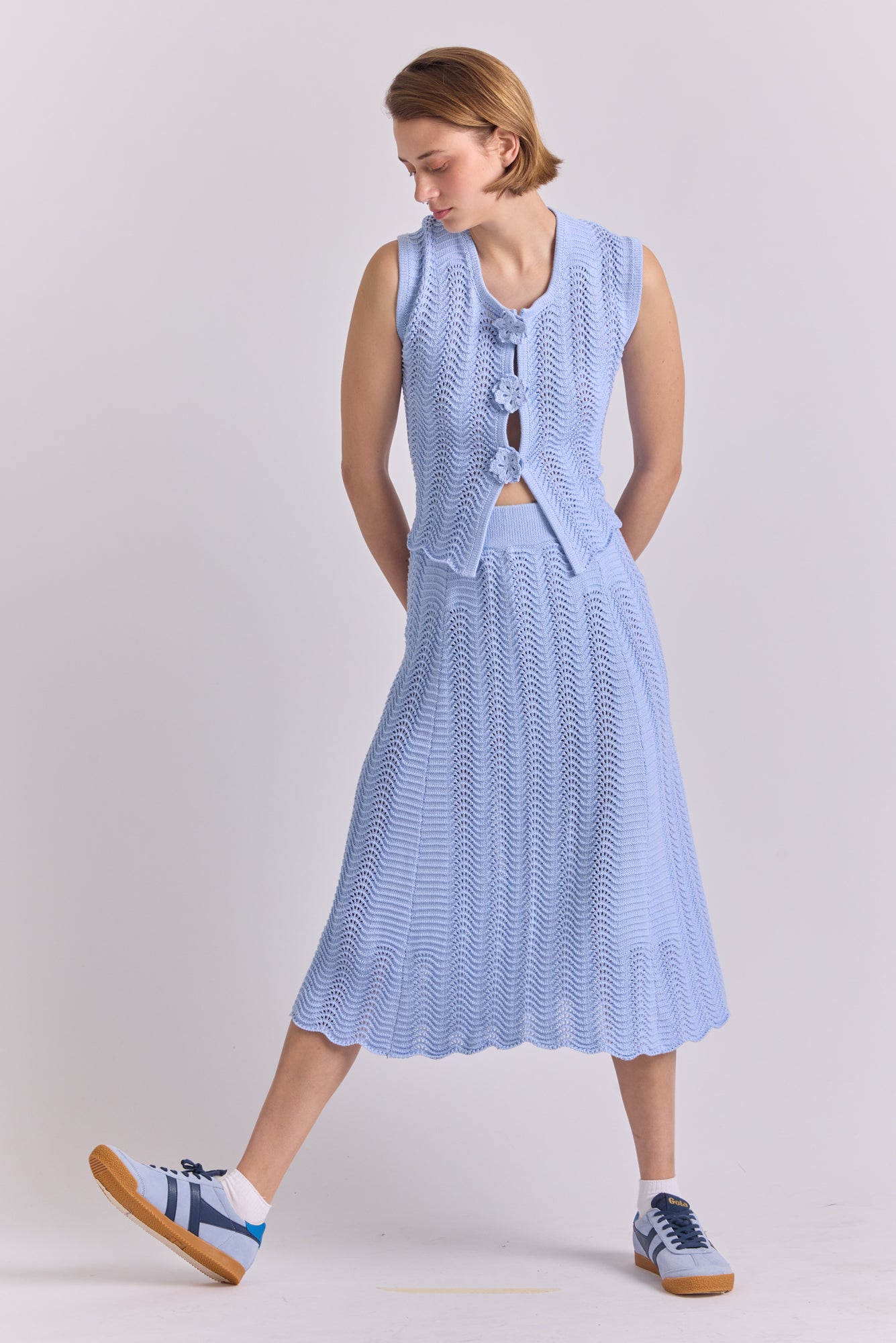 Awayo Skirt in Light Blue