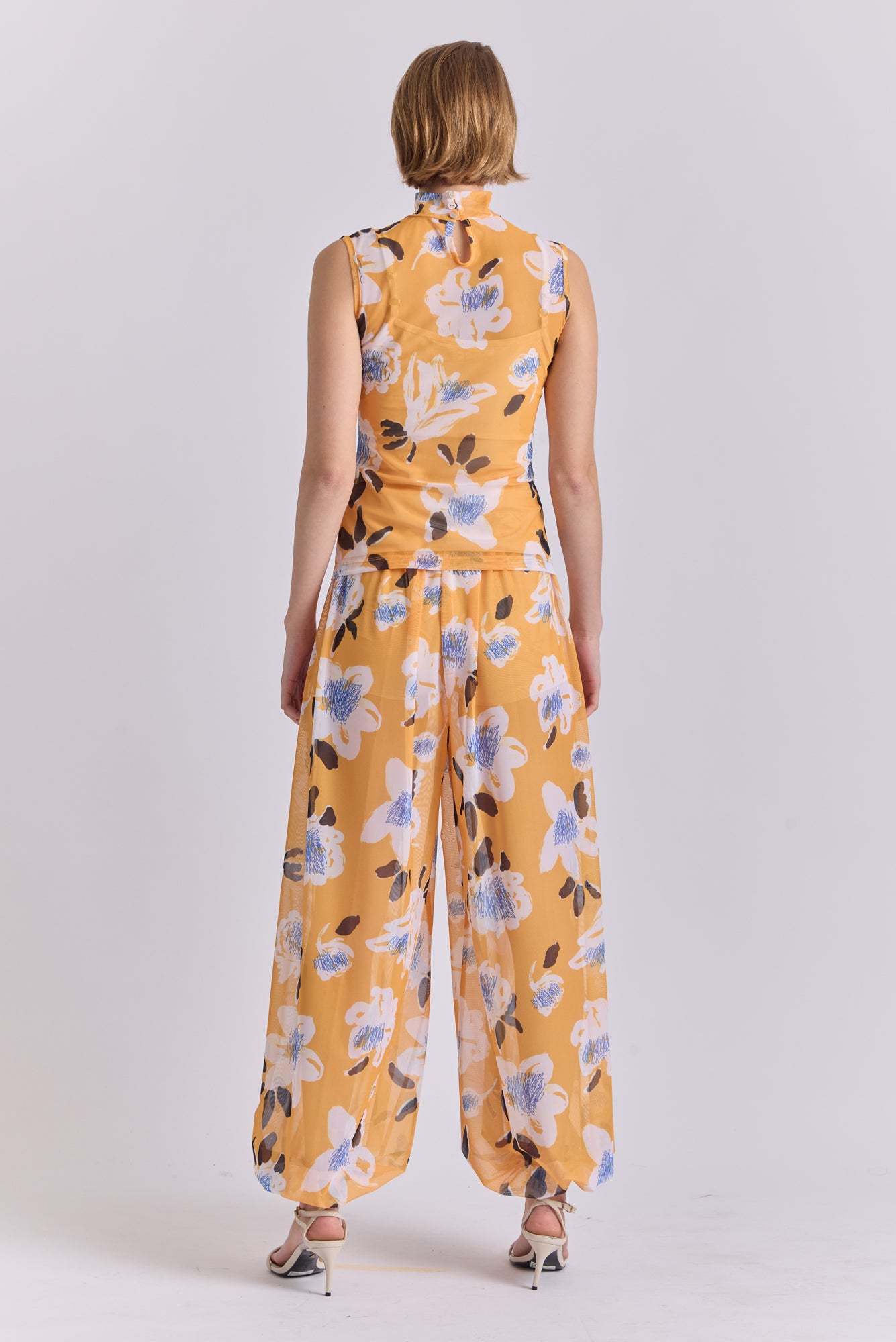 Samanta Pants in Peonia Yellow Print
