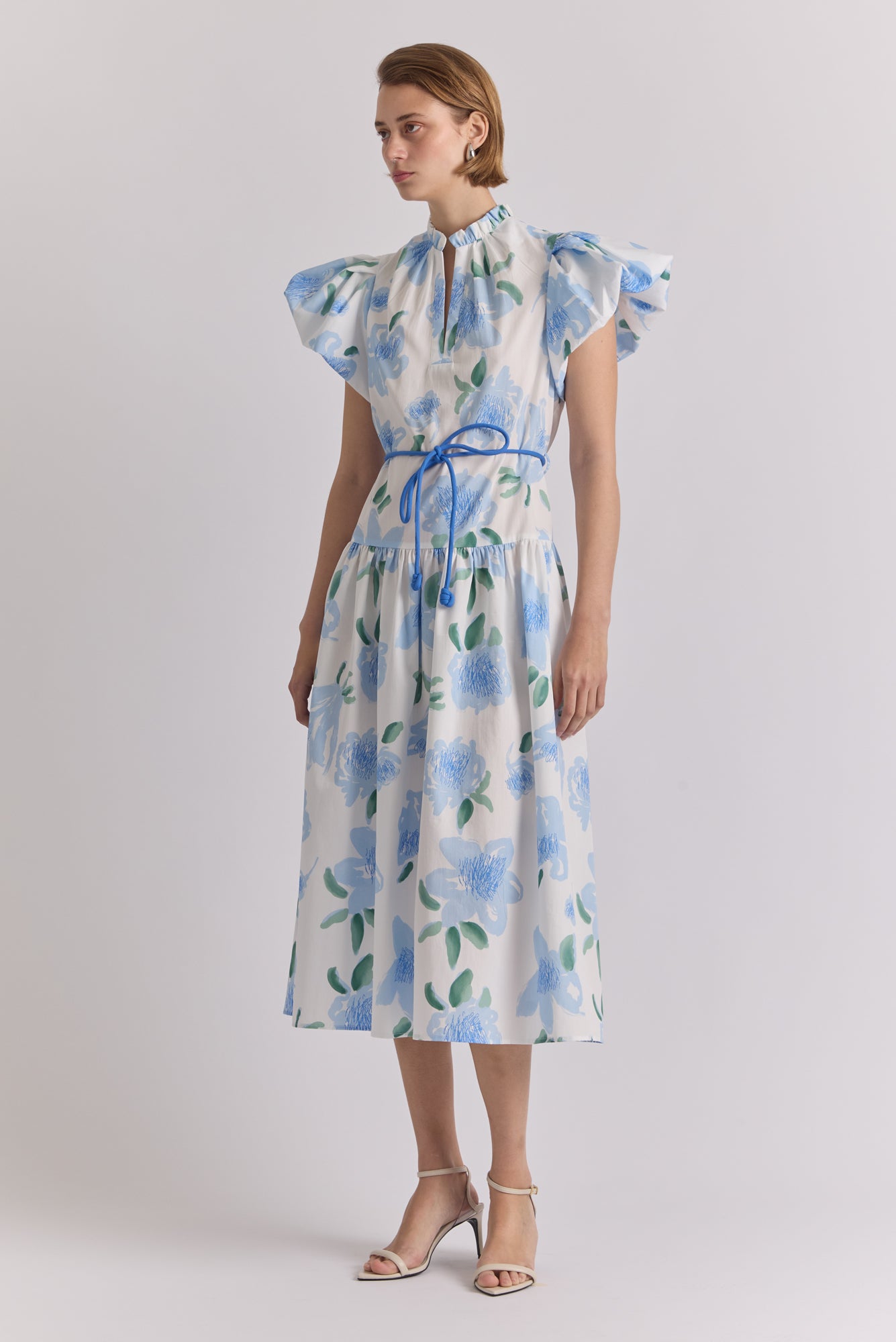 Gabo Dress in Peonia Blue Print