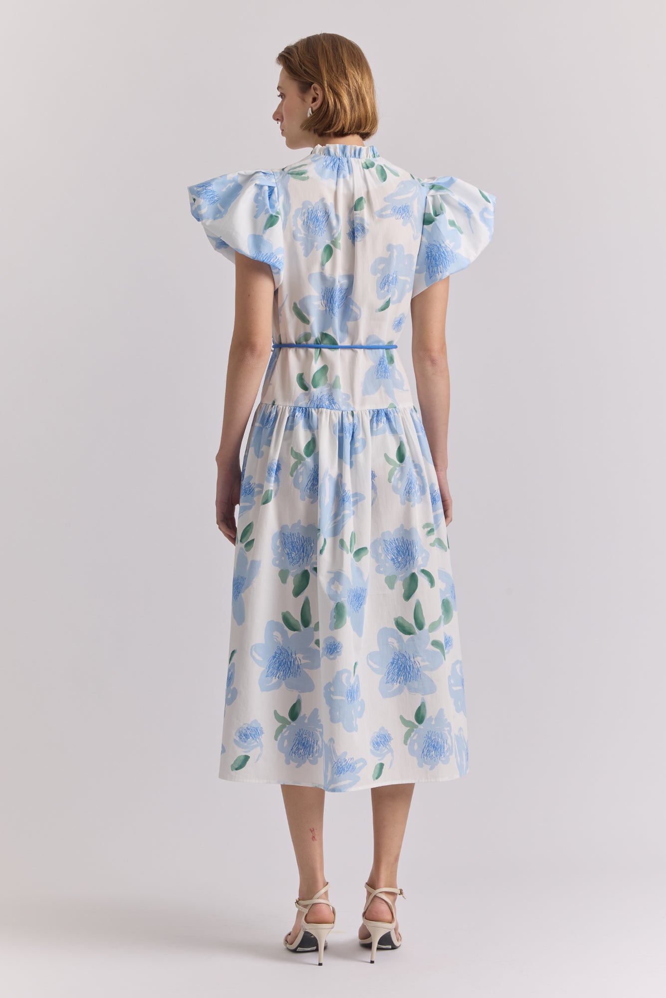 Gabo Dress in Peonia Blue Print