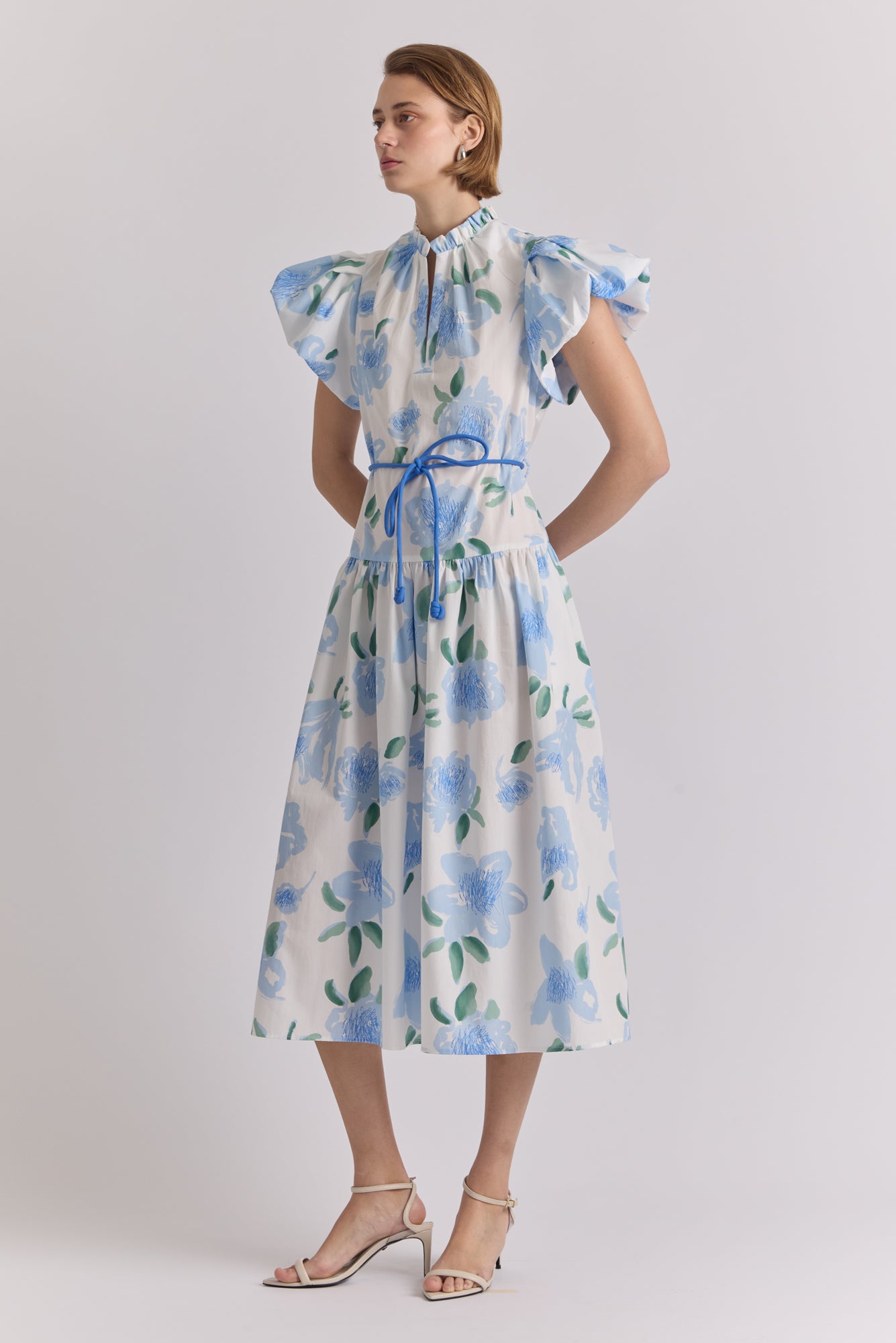 Gabo Dress in Peonia Blue Print