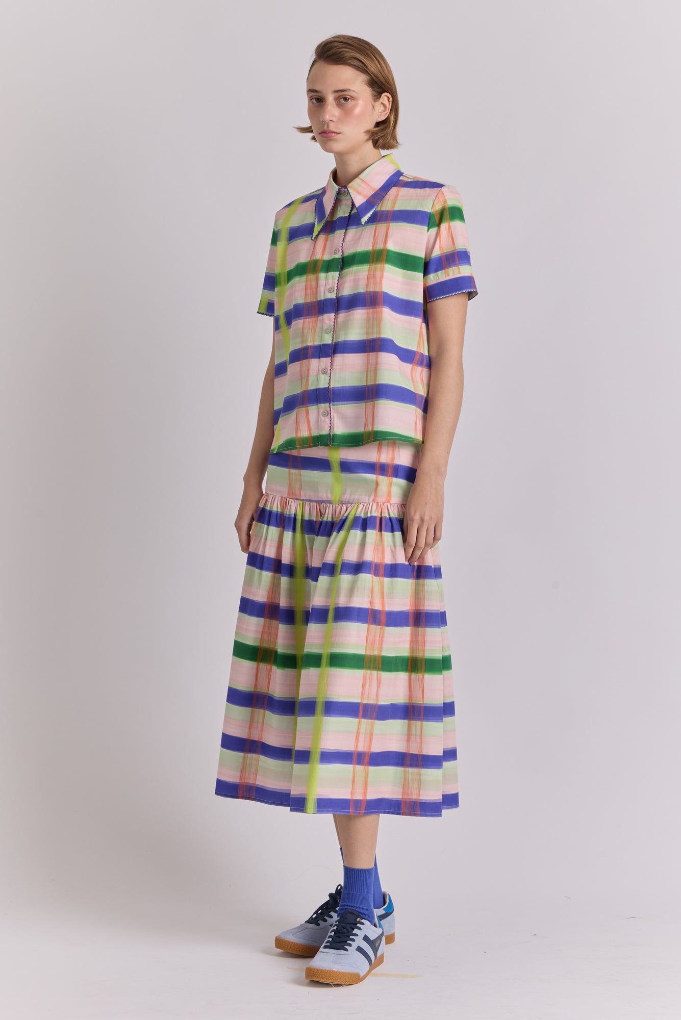 Costa Skirt in Aqua Print
