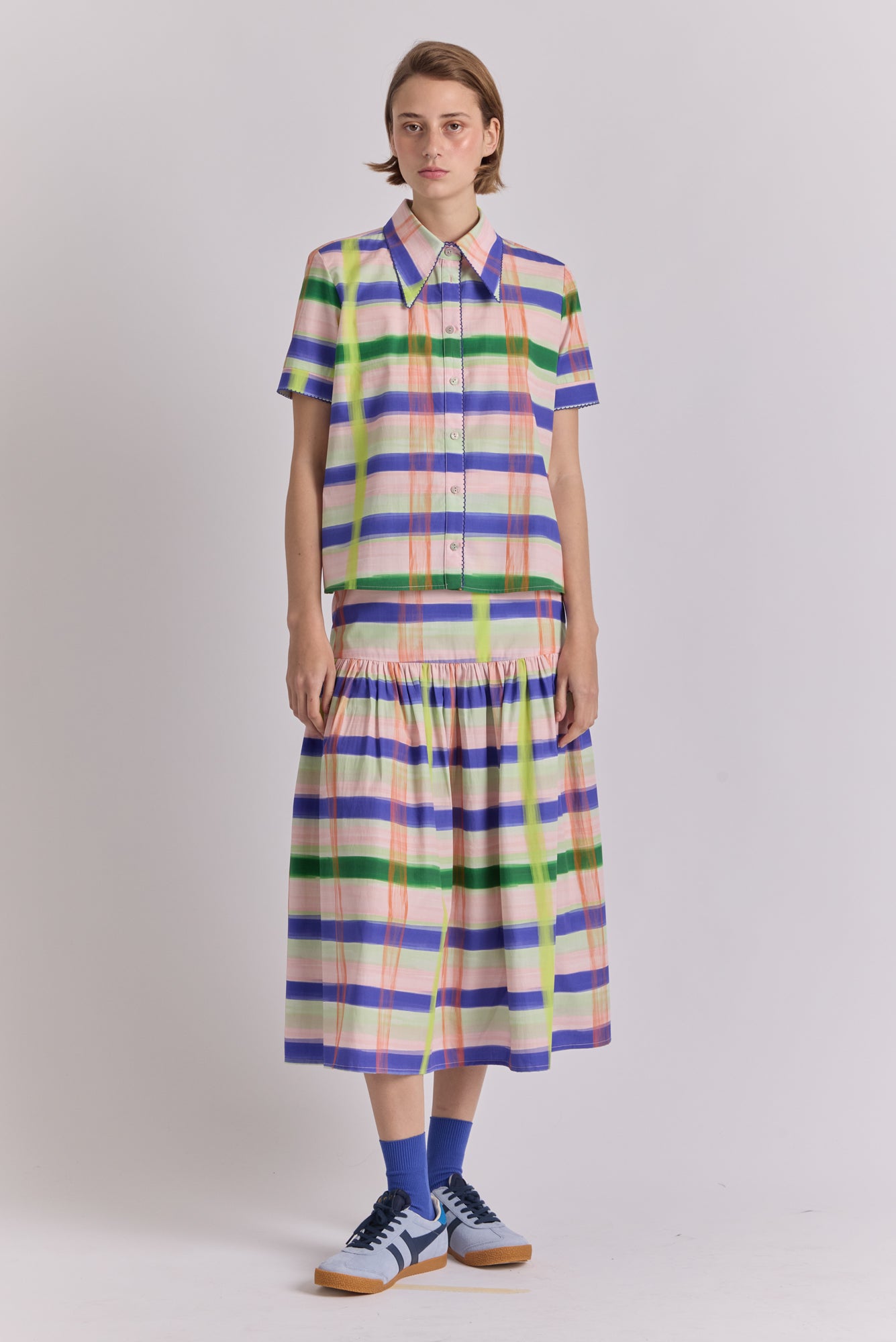 Costa Skirt in Aqua Print