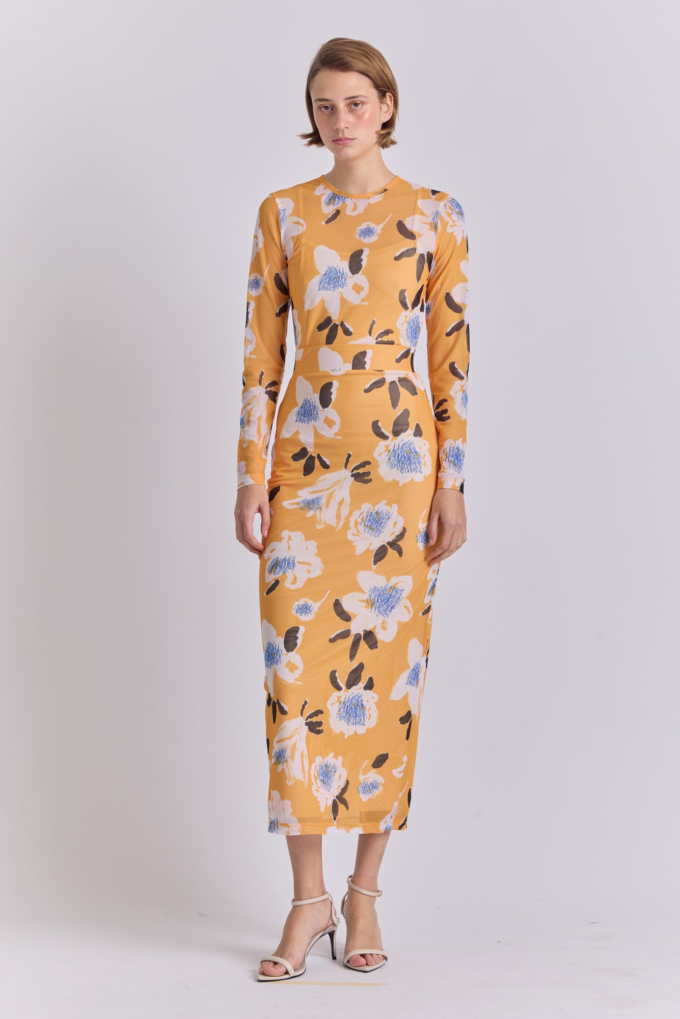 Amatista Skirt in Peonia Yellow Print