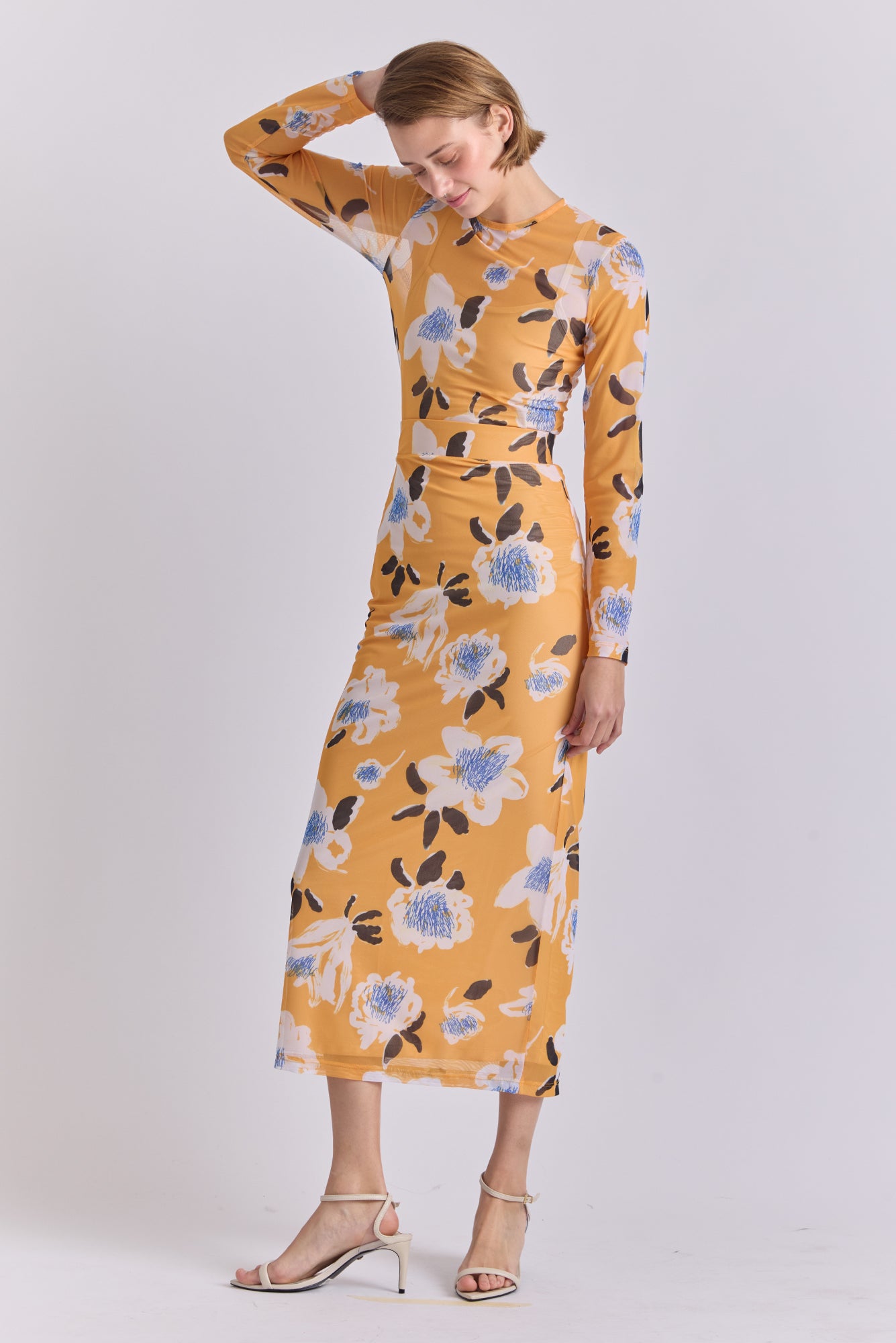 Amatista Skirt in Peonia Yellow Print