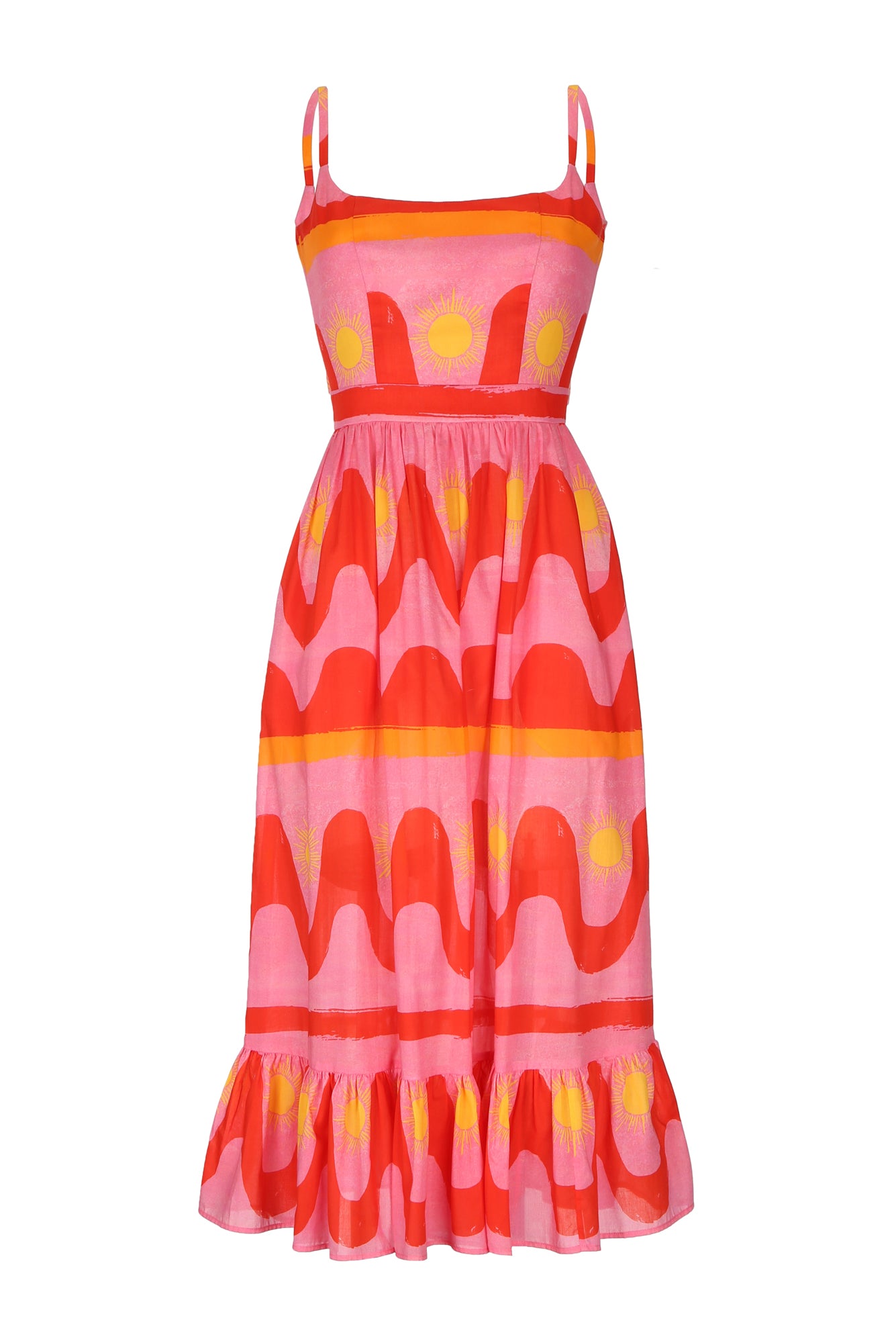 Tamarindo Dress in Fuego Print