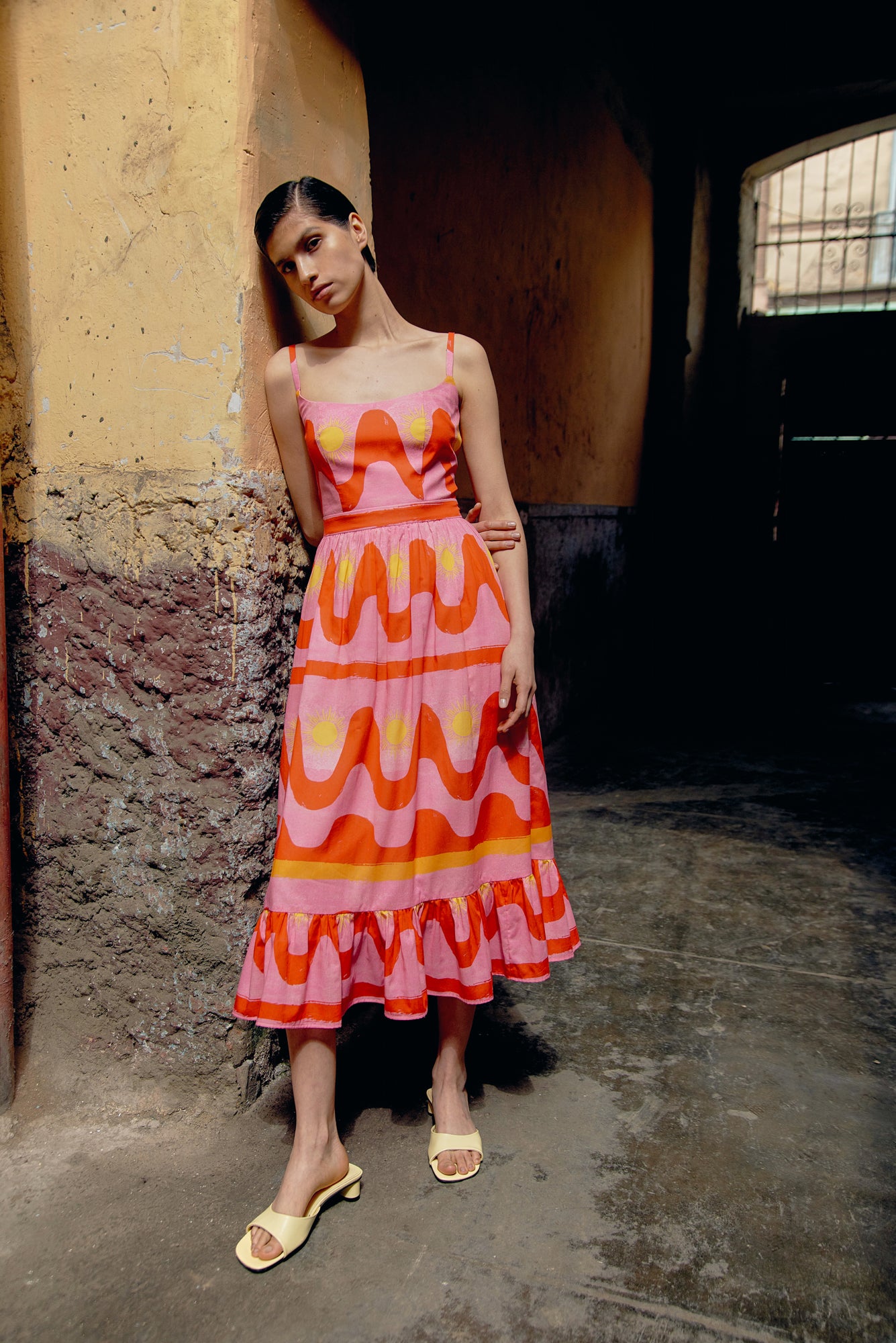 Tamarindo Dress in Fuego Print